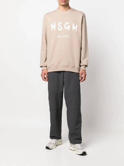 MSGM logo-print sweatshirt outlook