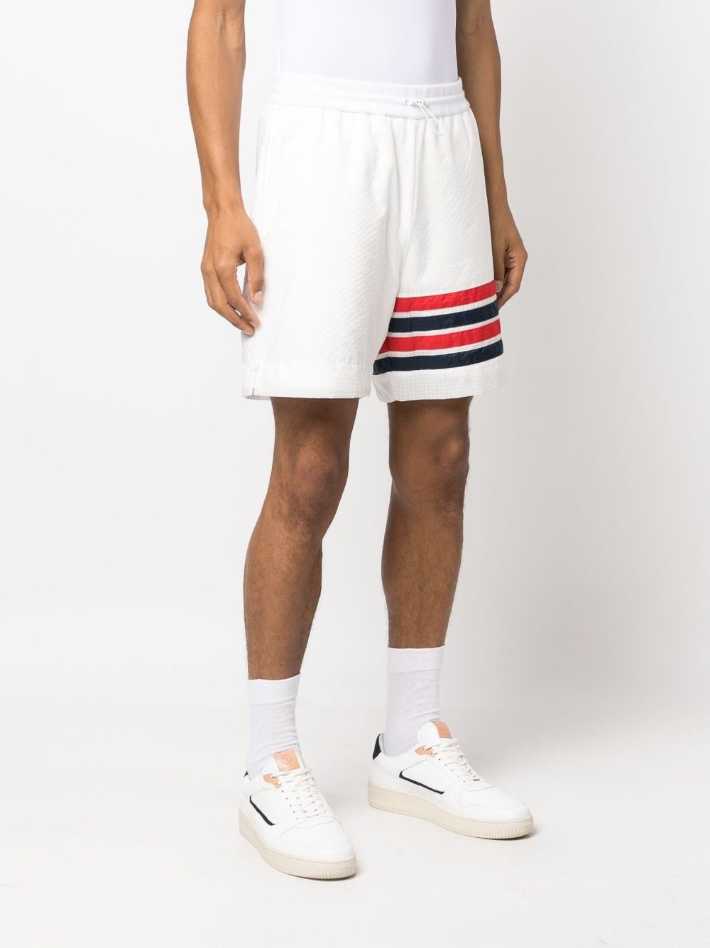 4-Bar stripe ripstop shorts - 3
