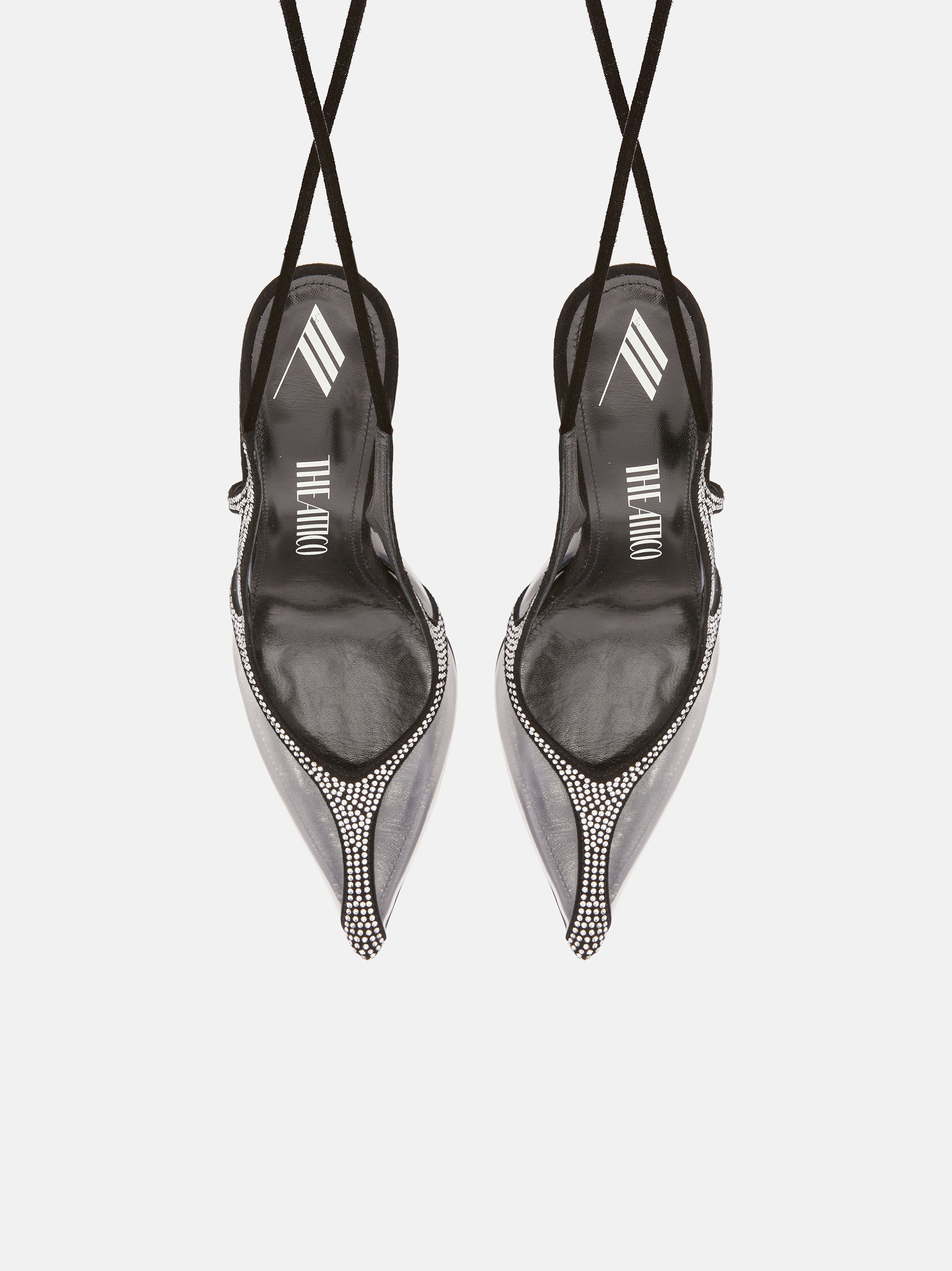 ''VENUS CHROME'' BLACK AND SILVER SLINGBACK - 5