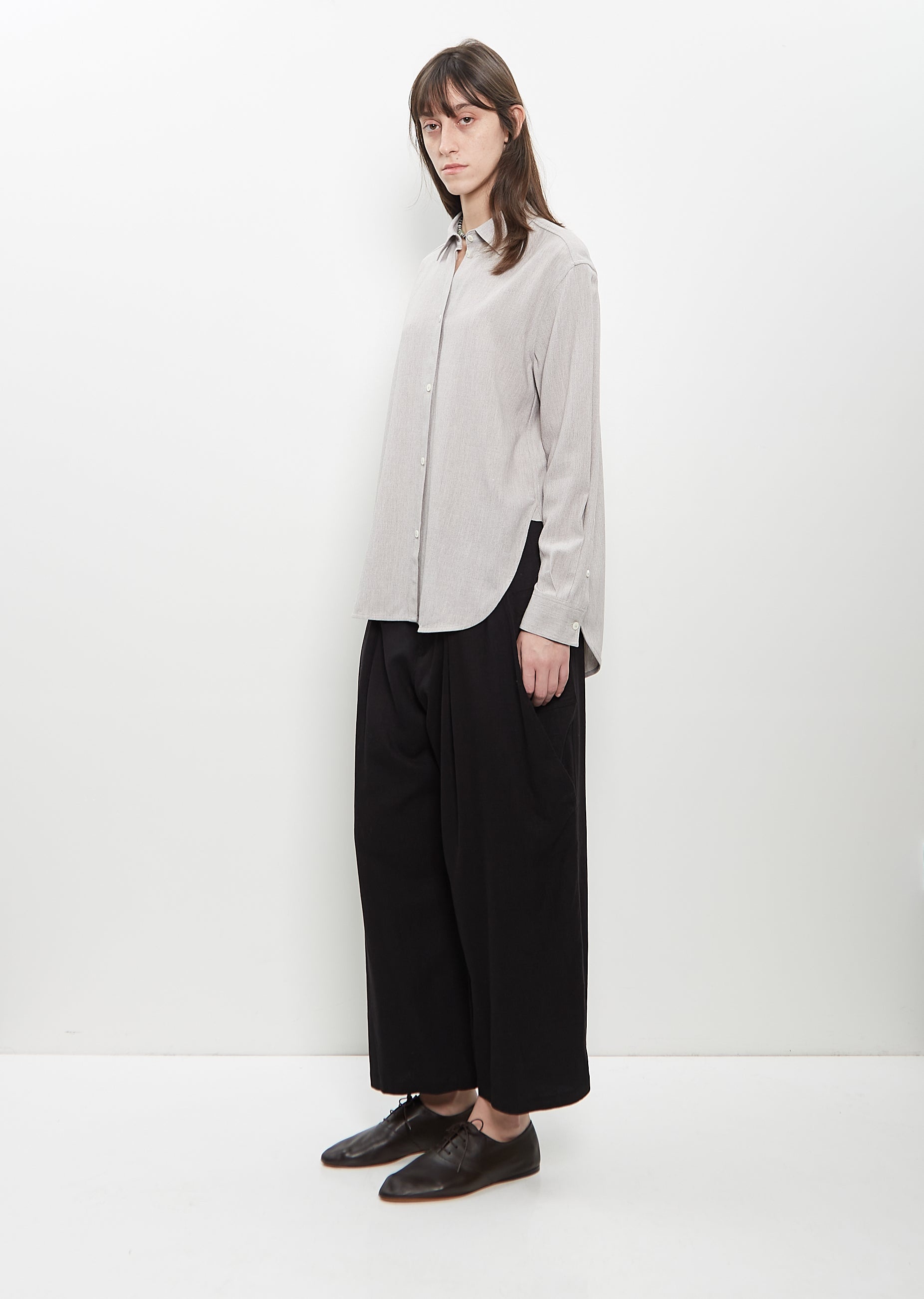 Wool Viscose Relaxed Shirt - 5
