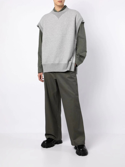 sacai sleeveless crew-neck jumper outlook