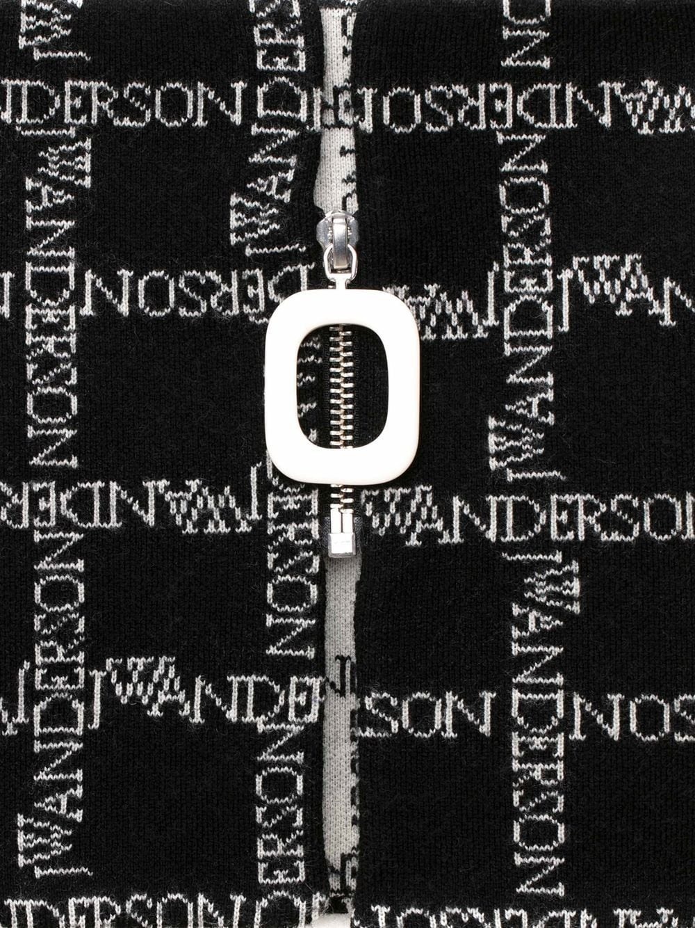 logo-grid zip-up neckband - 2