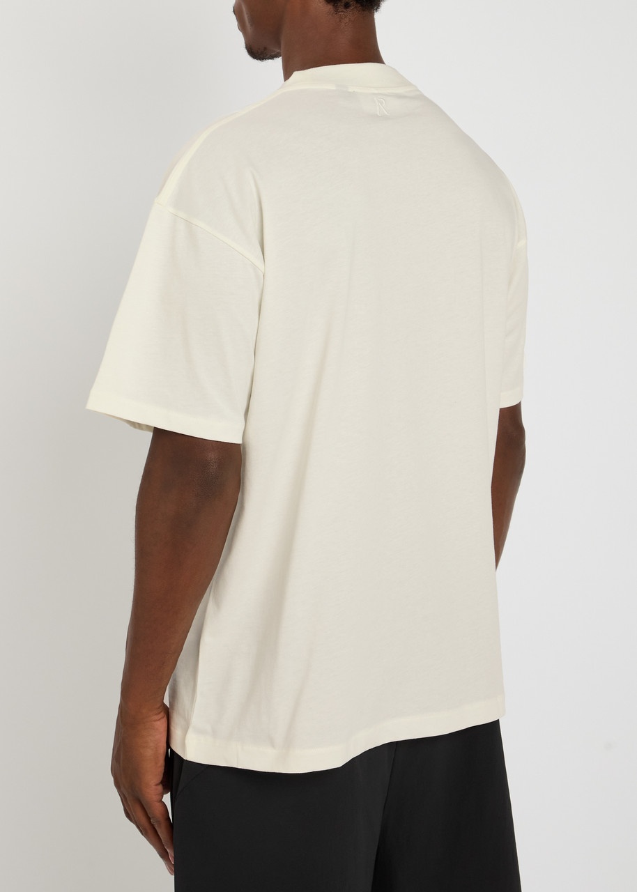 Represent Initial Embroidered Cotton T-shirt - 3