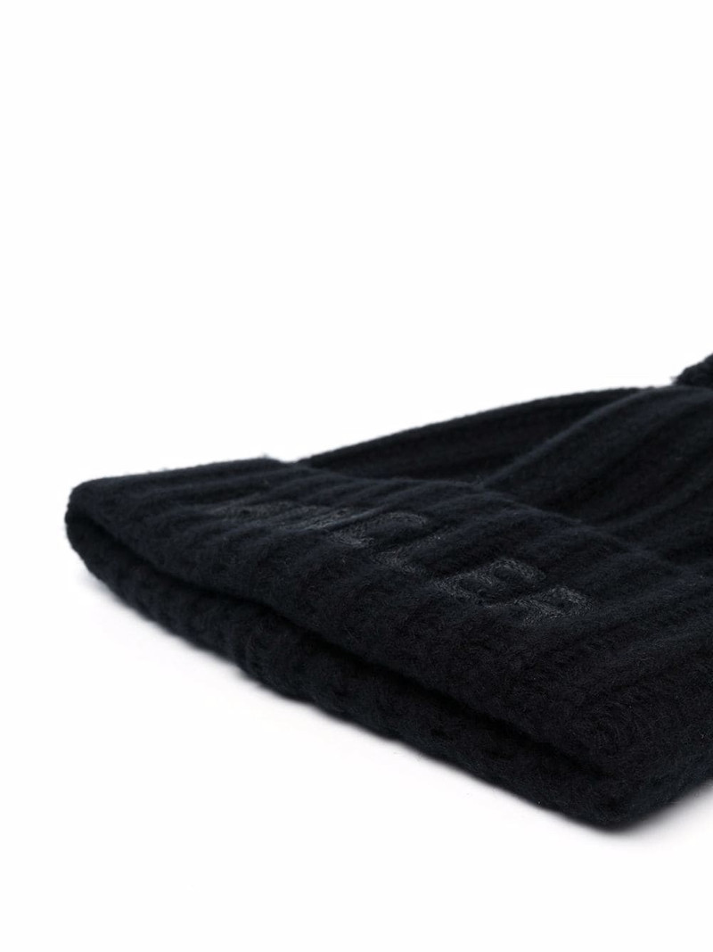 Moncler pompom-detail virgin wool beanie outlook
