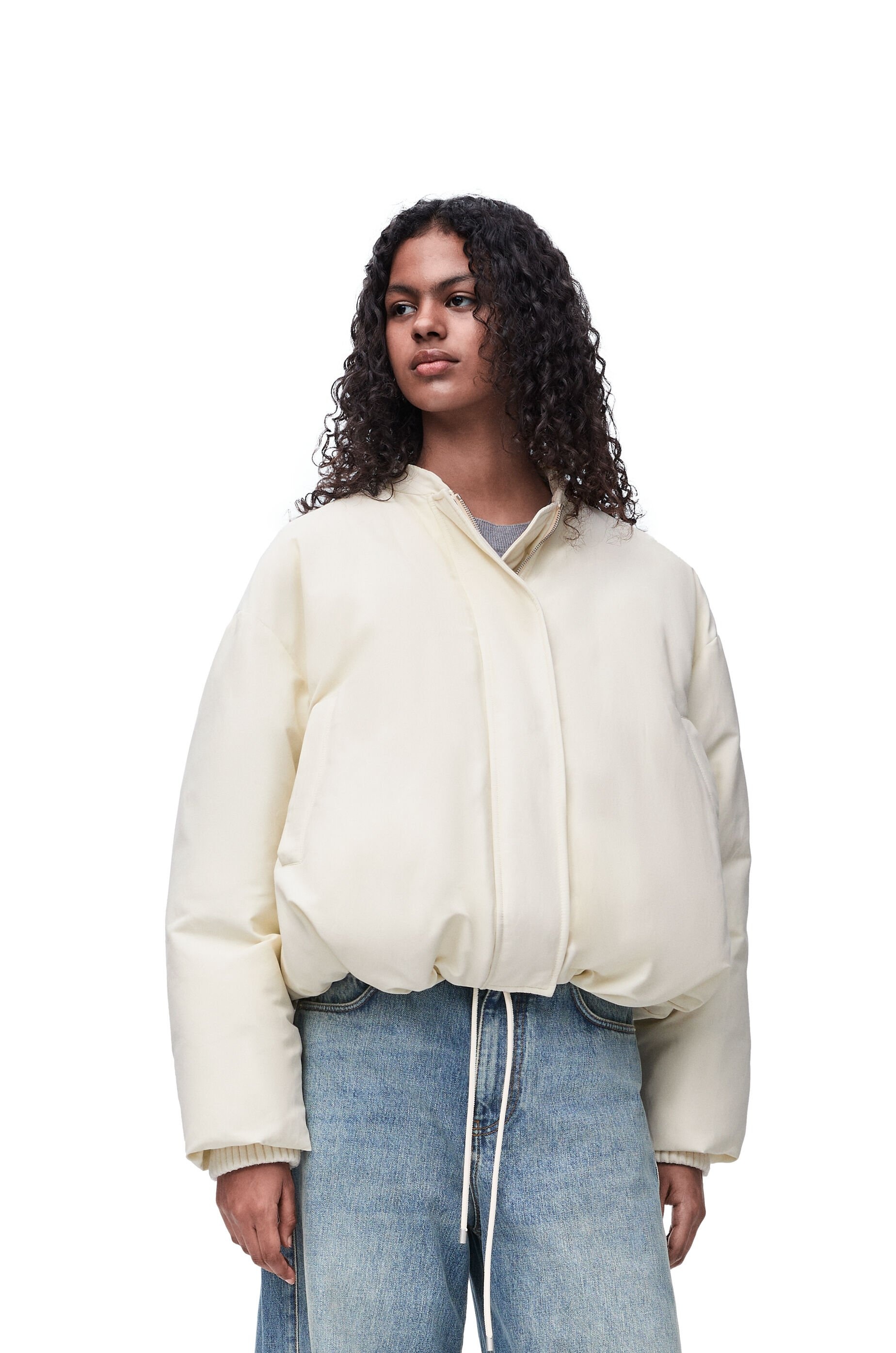 Puffer jacket in technical cotton blend - 4