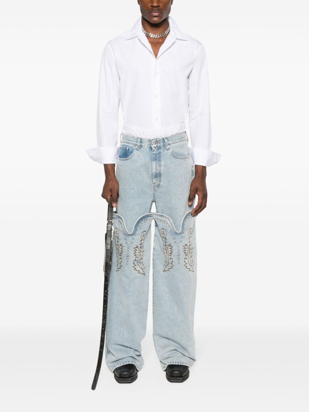 Y/Project Evergreen Maxi Cowboy Cuff Jeans | REVERSIBLE Y/Project Evergreen Maxi Cowboy Cuff Jeans | REVERSIBLE