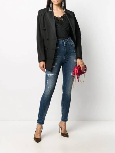 Dolce & Gabbana Audrey ripped high-waisted jeans outlook