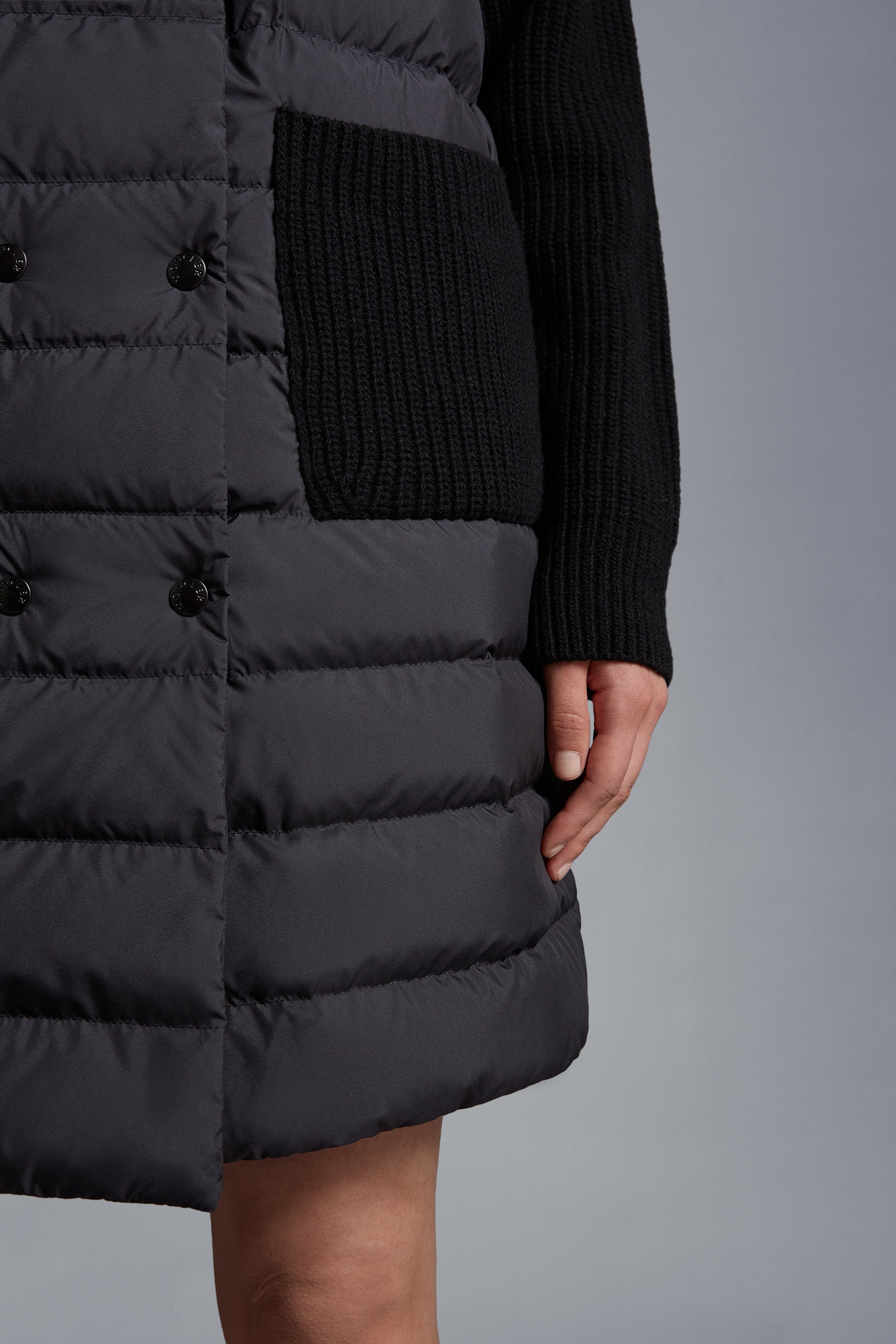 Padded Long Wool Cardigan - 7