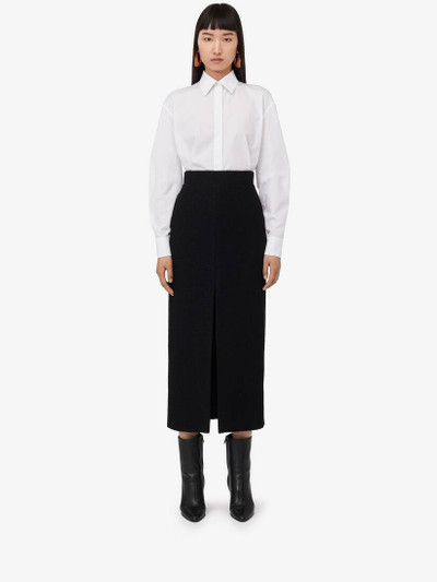 Alexander McQueen Women's Slashed Pencil Skirt in Black outlook