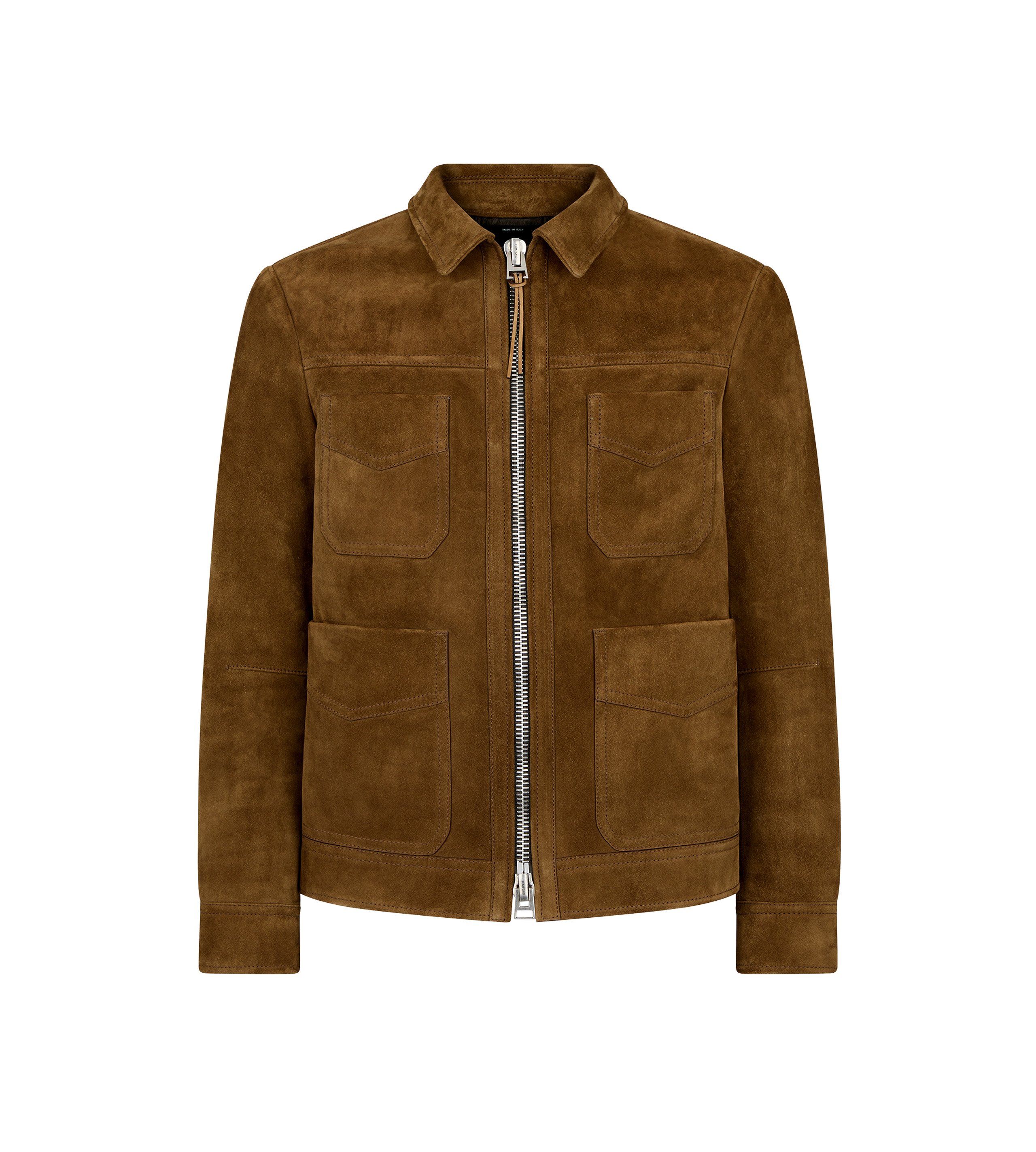 BRUSHED HEATHERED SUEDE FOUR POCKET BLOUSON - 1