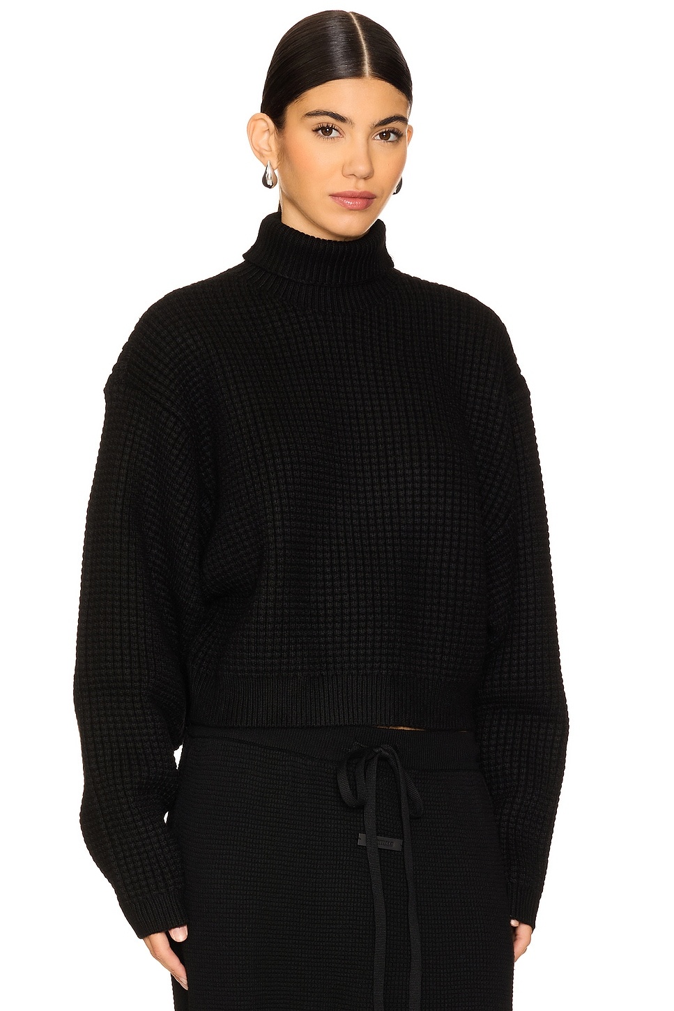Cropped Turtleneck Sweater - 2