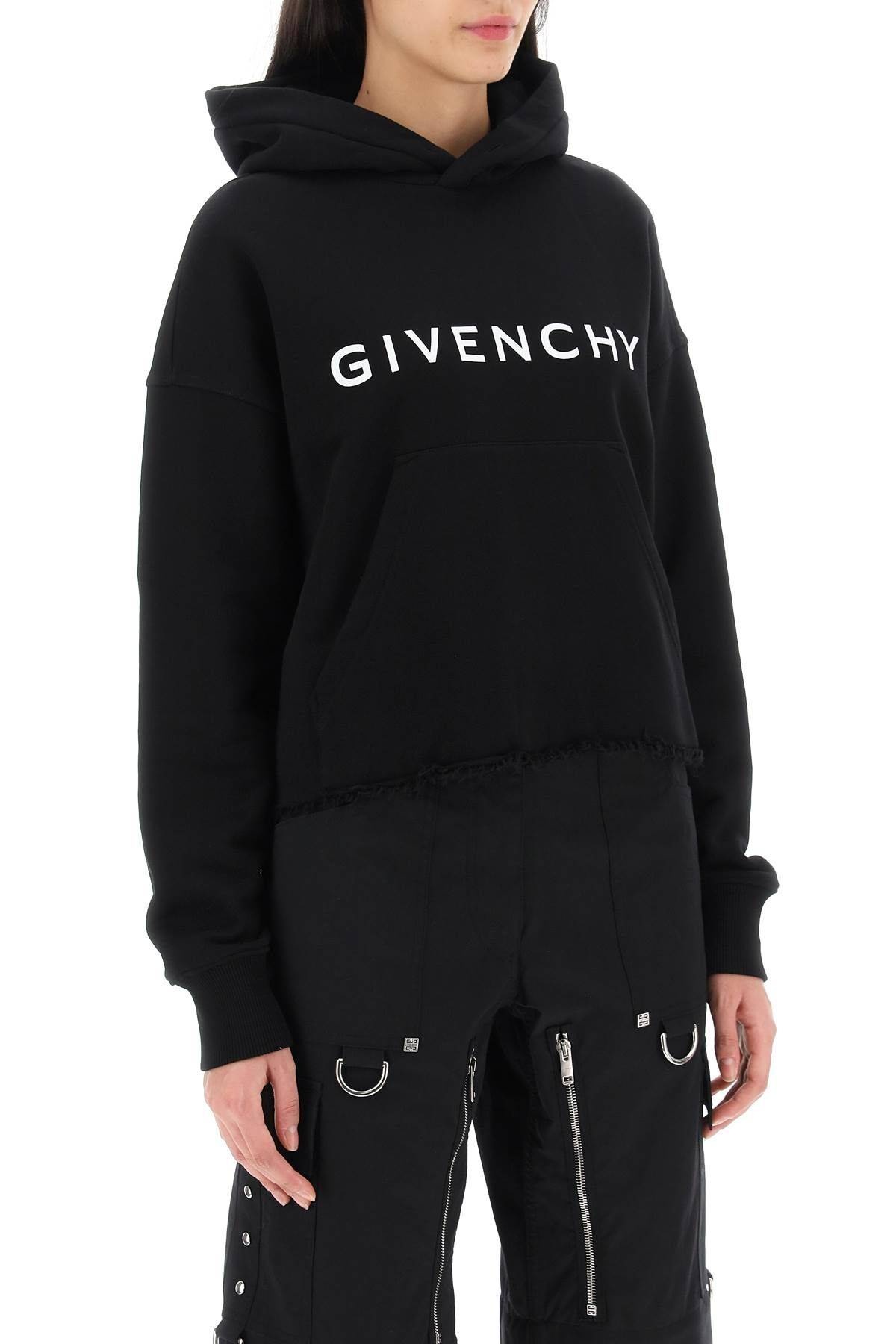 CROPPED HOODIE WITH LOGO PRINT - 3