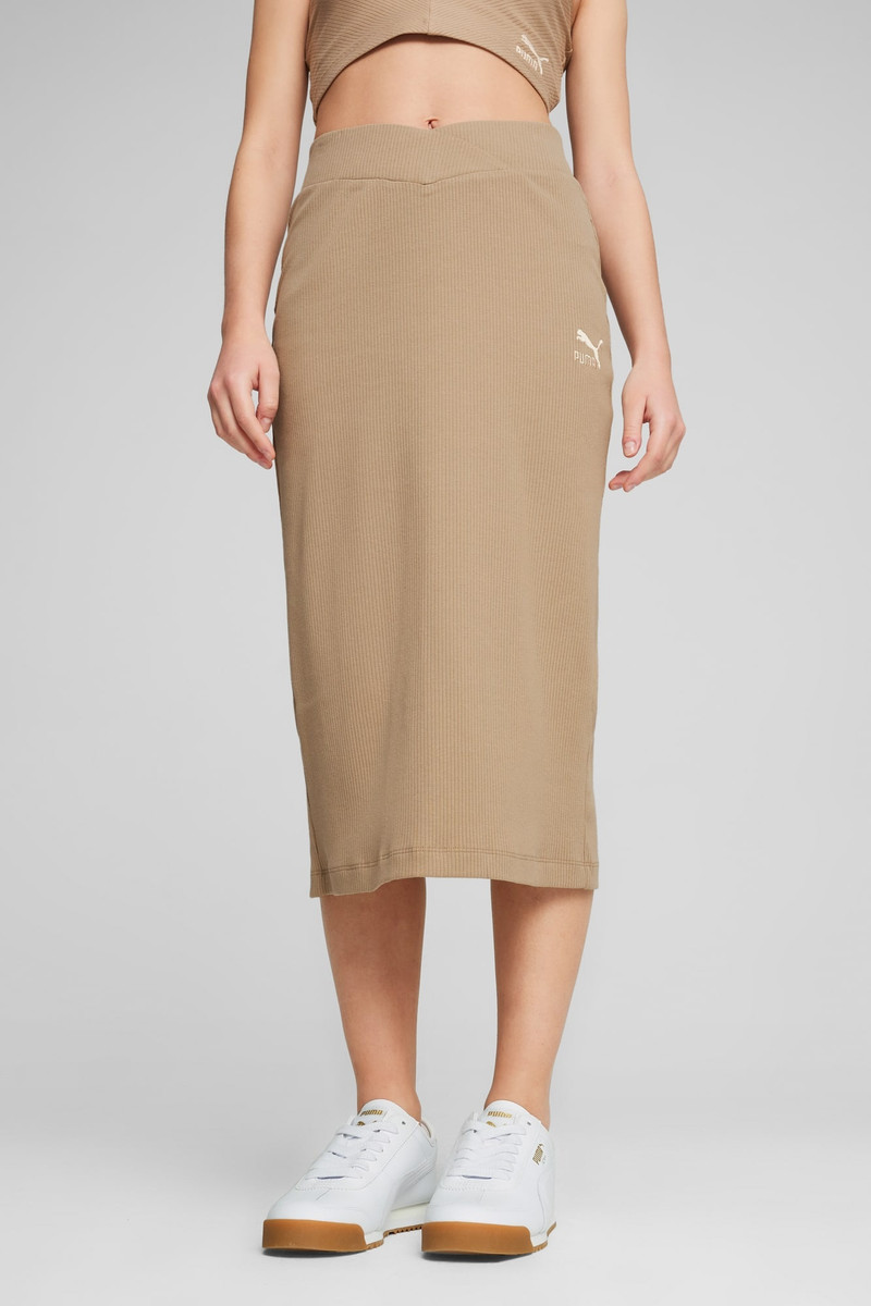PUMA CLASSICS Women's Ribbed Midi Skirt outlook