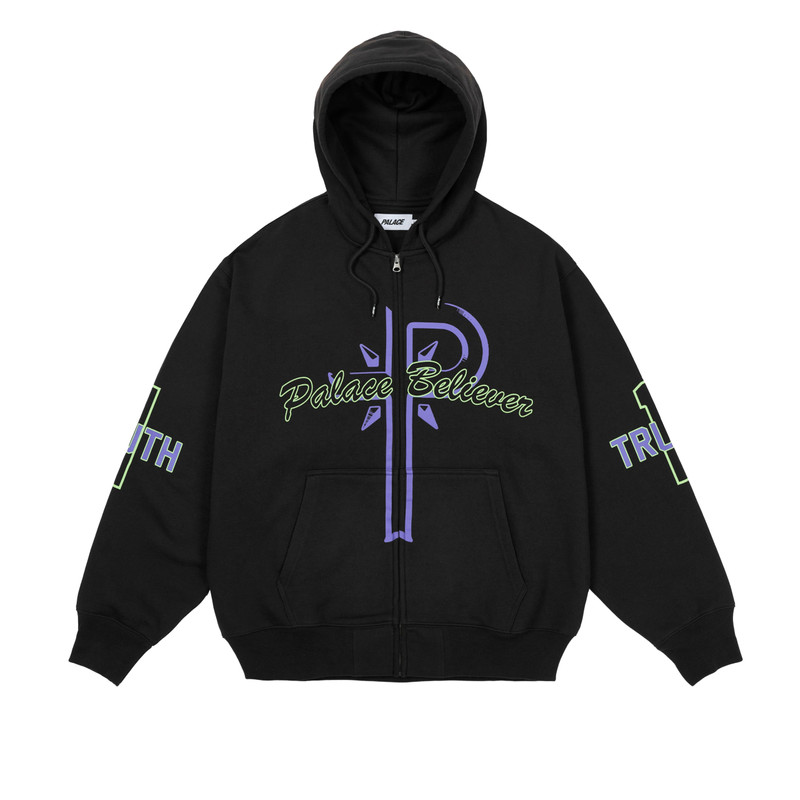 BELIEVER ZIP HOOD BLACK 1