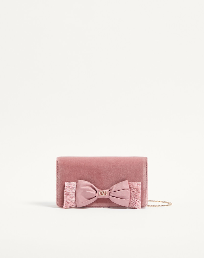 VLOGO SIGNATURE MINI VELVET SHOULDER BAG 1
