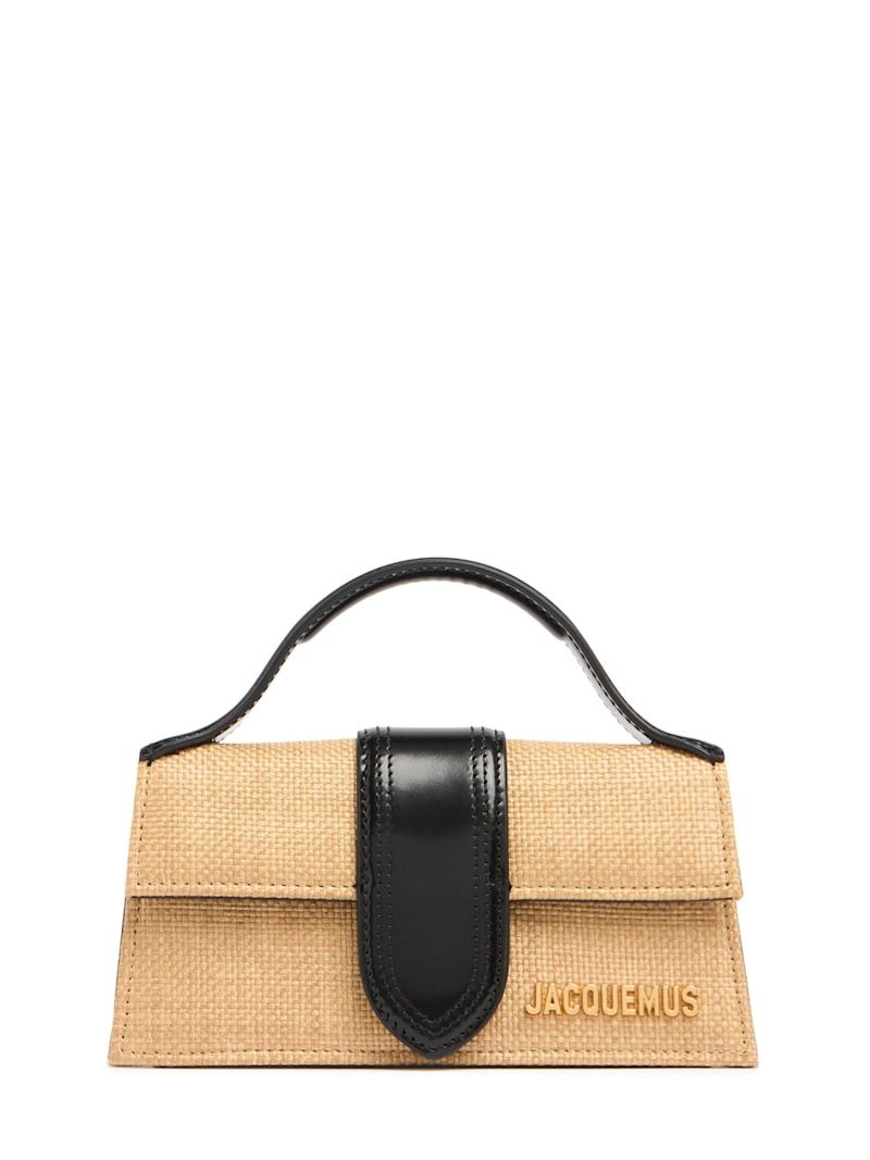 Le Bambino raffia effect top handle bag - 1