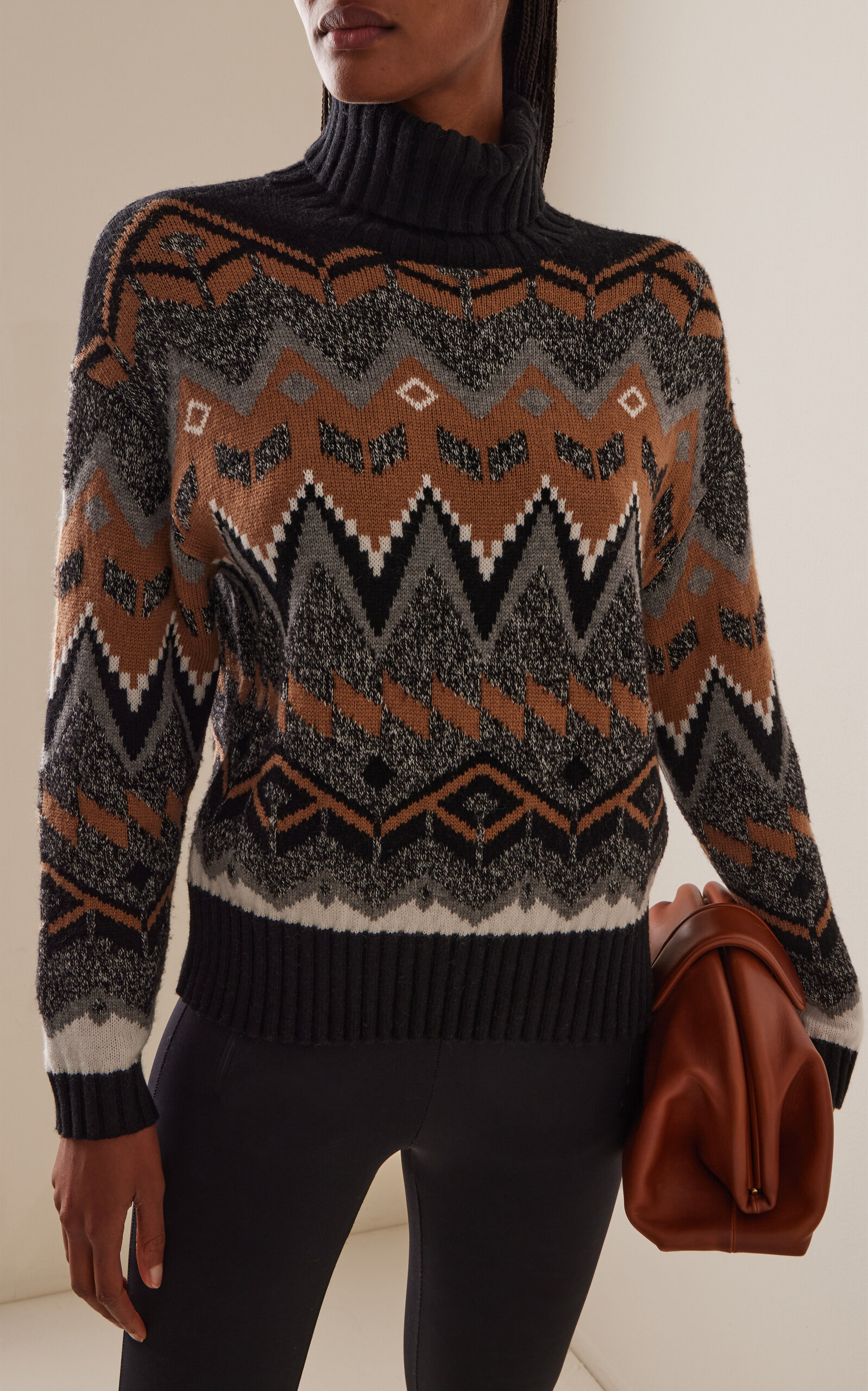 Raegan Knit Turtleneck Sweater black - 2