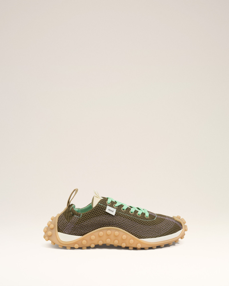 AMI Paris GREEN MESH LOW TOP MIRAGE SNEAKERS outlook