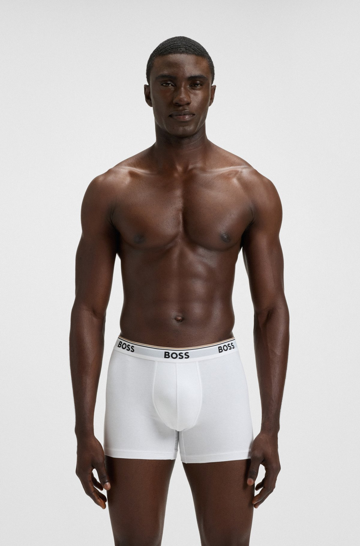 THREE-PACK OF STRETCH-COTTON BOXER BRIEFS WITH LOGOS - 2