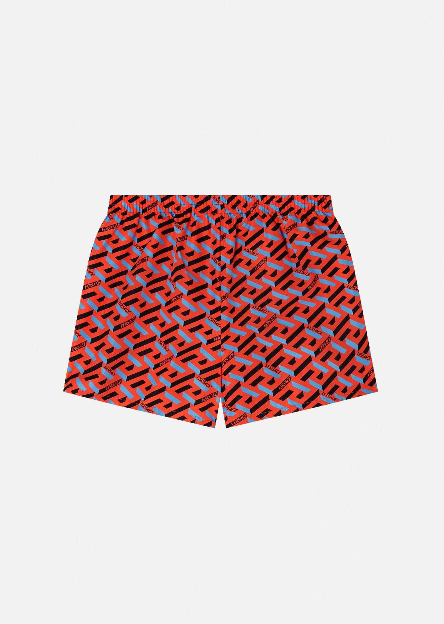 Greca Signature Print Beach Shorts - 3