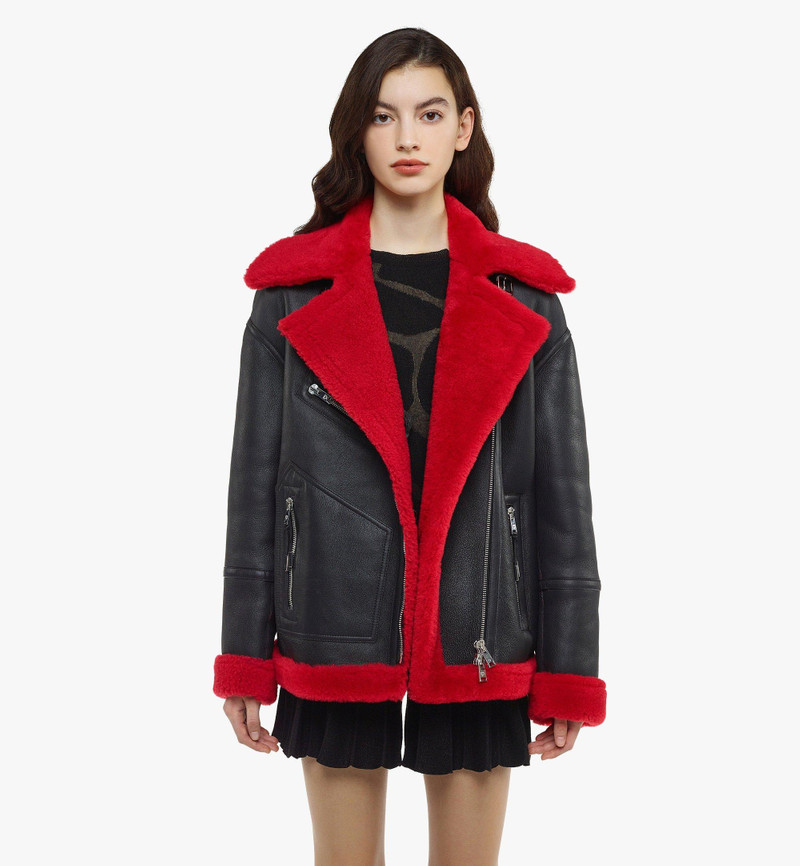 MCM Women’s Shearling Jacket in Lamb Leather outlook