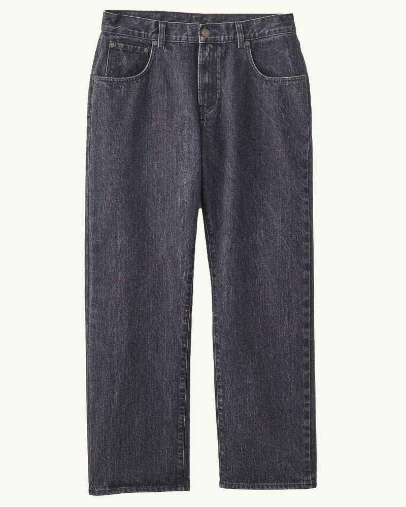 SELVEDGE 5 POCKET JEAN - WASHED BLACK 1