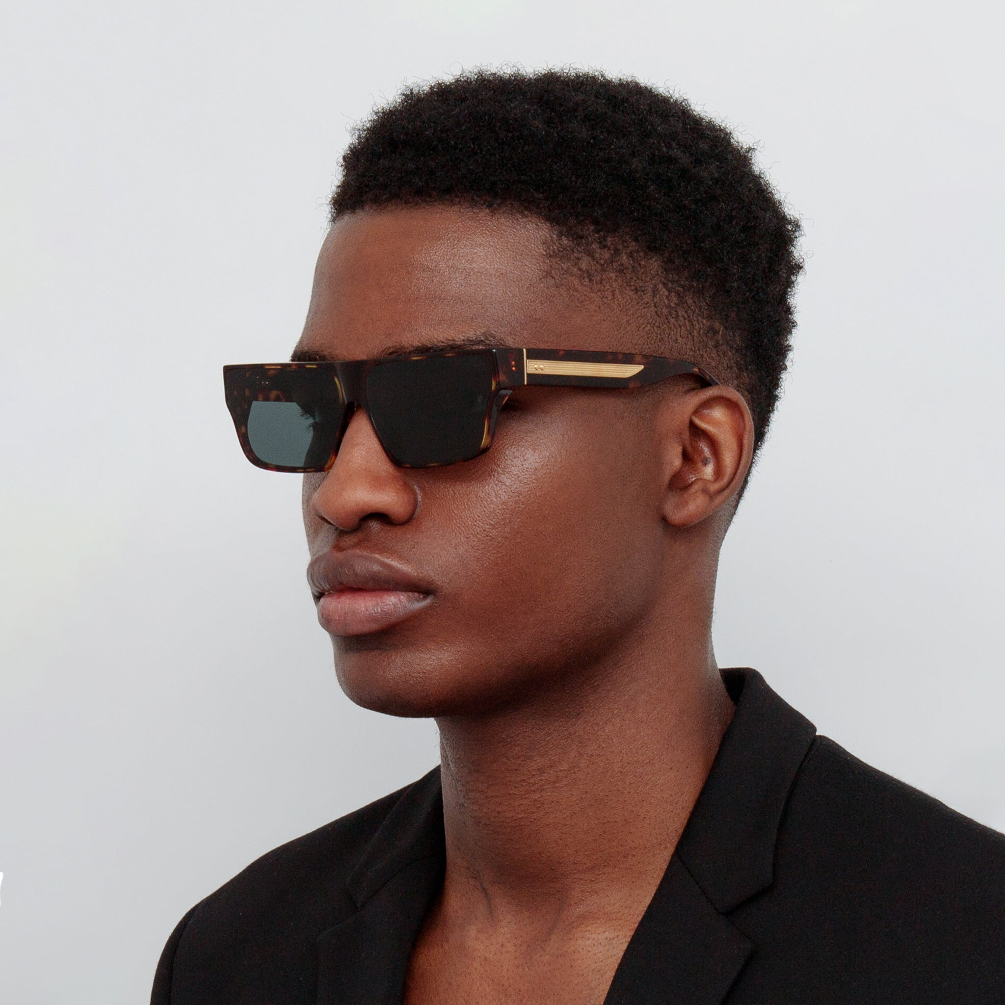 BRADY FLAT TOP SUNGLASSES IN TORTOISESHELL - 3