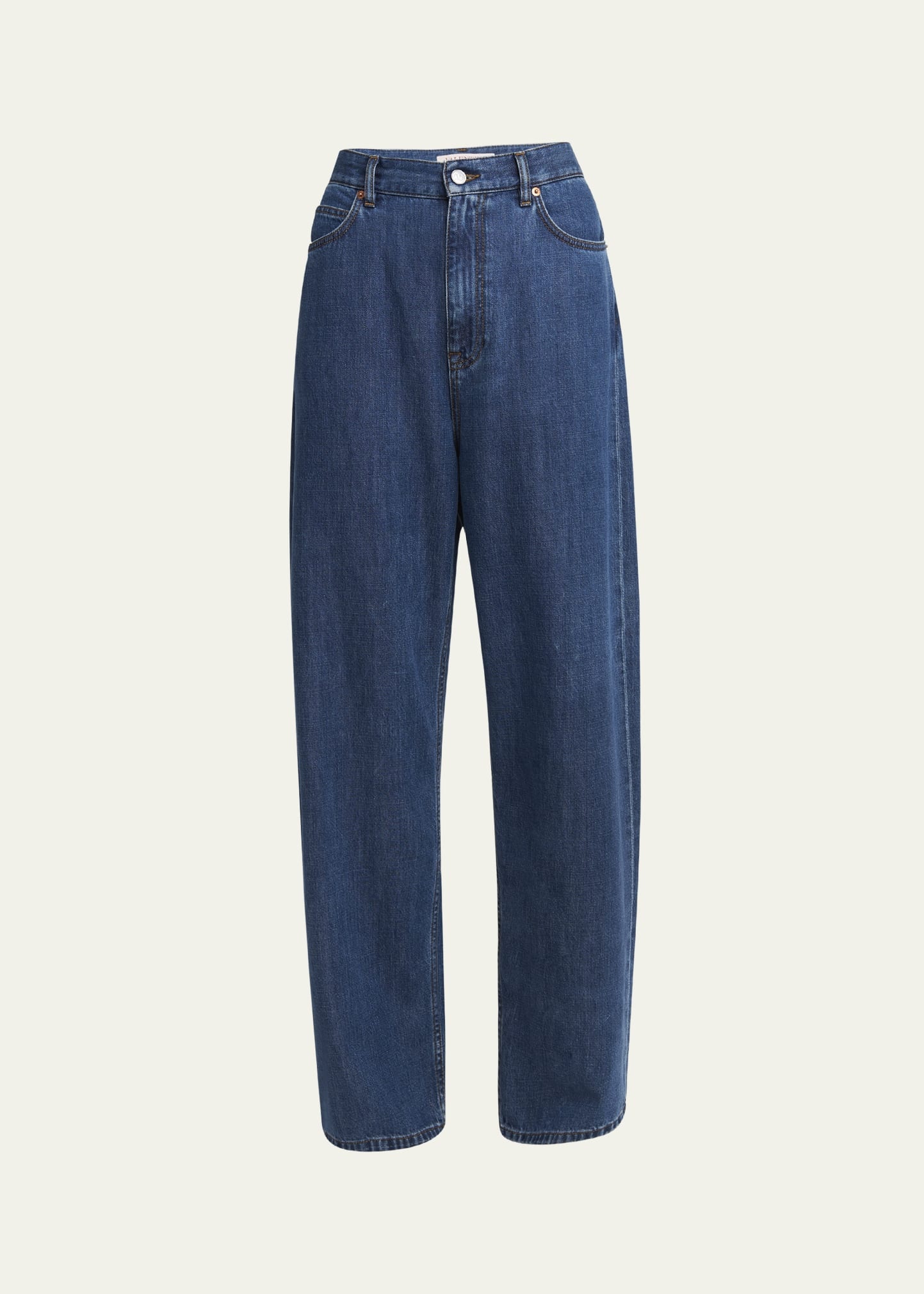 Valentino Wide-Leg Denim Jeans | bergdorfgoodman | REVERSIBLE