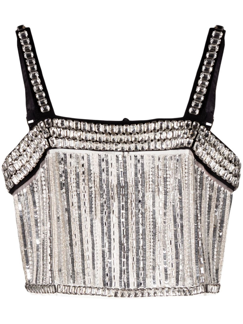 crystal-embellished cropped tank top 1