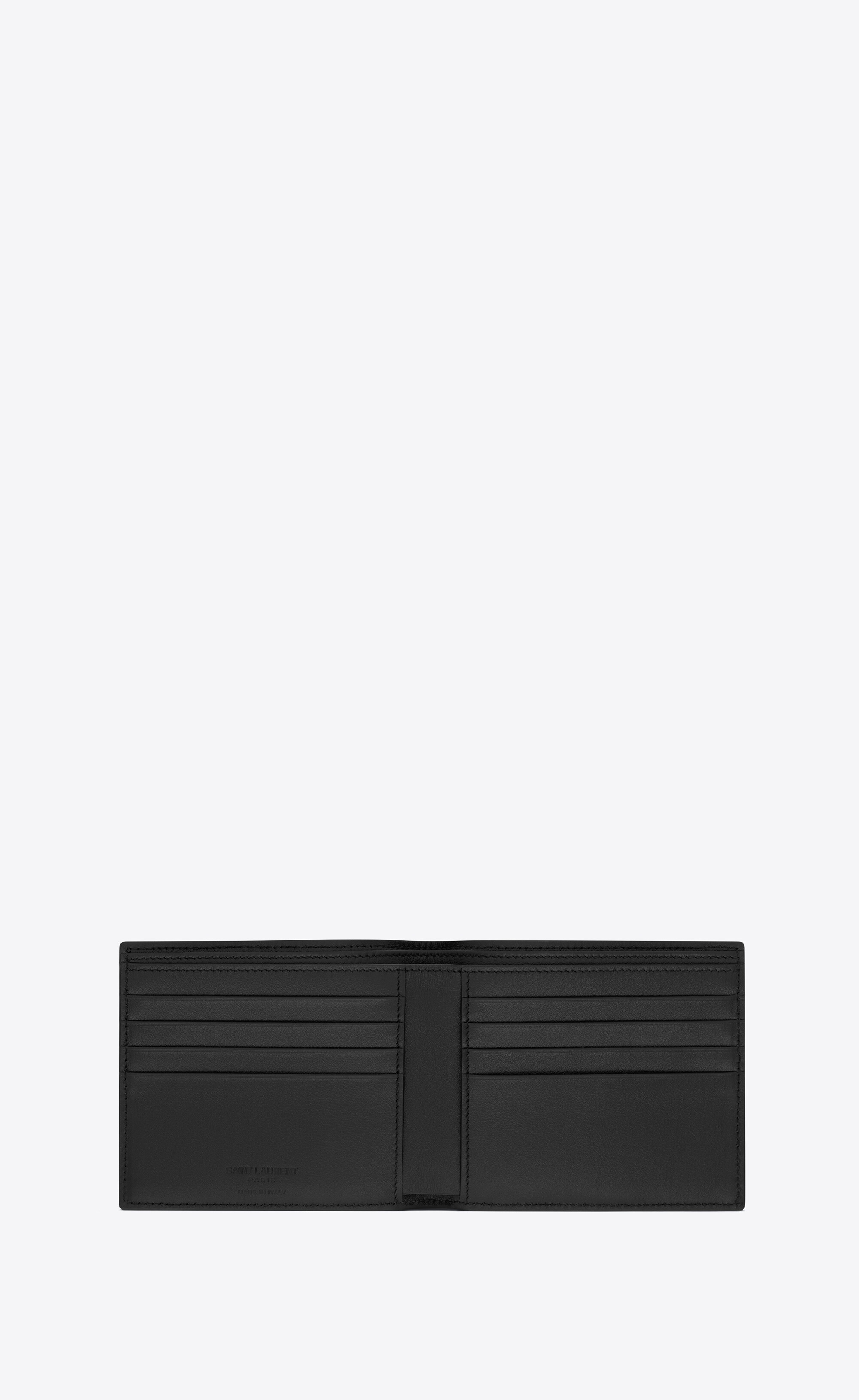 saint laurent paris east/west wallet in saffiano leather - 4