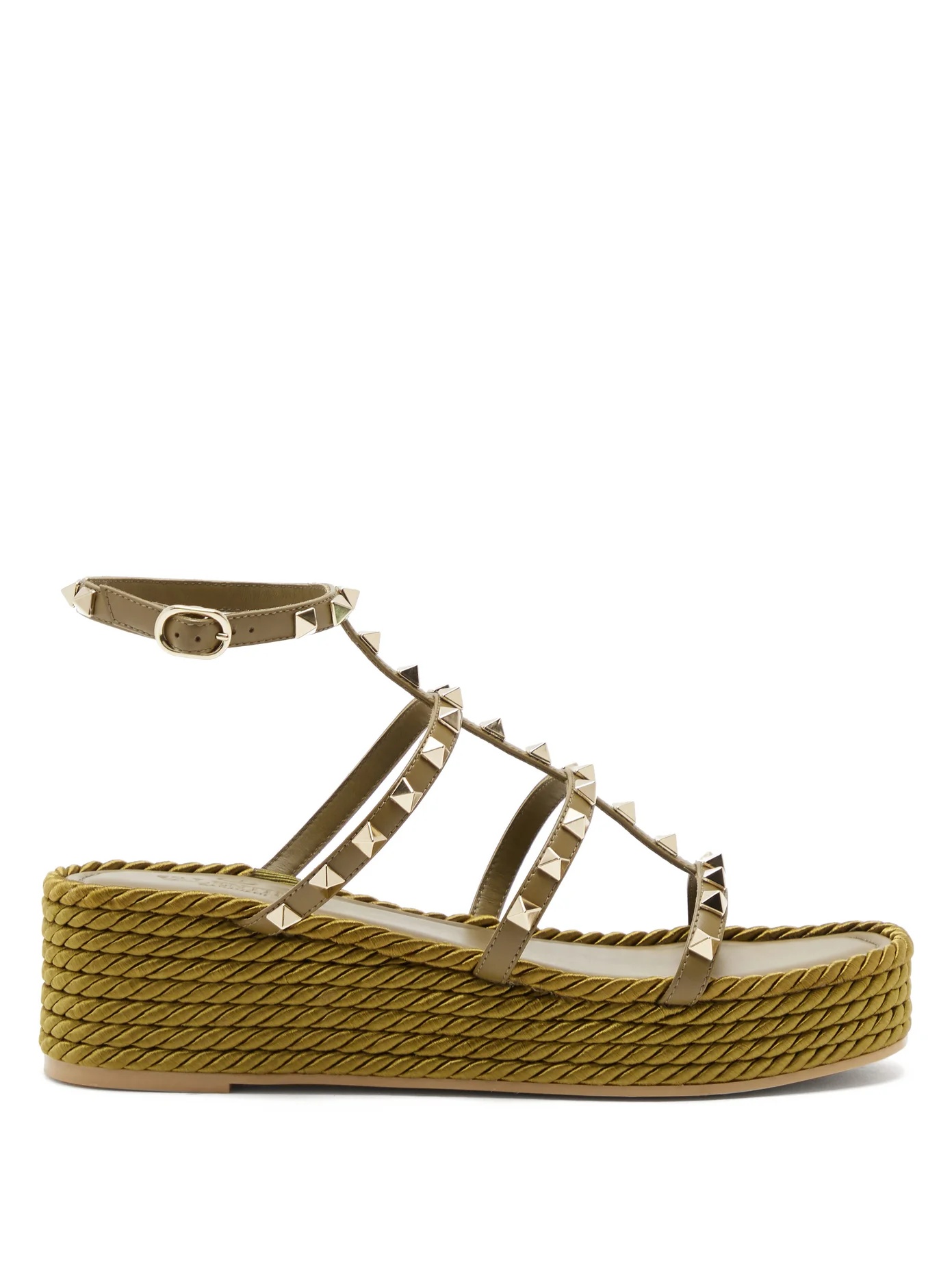 Torchon Rockstud leather wedge sandals - 1