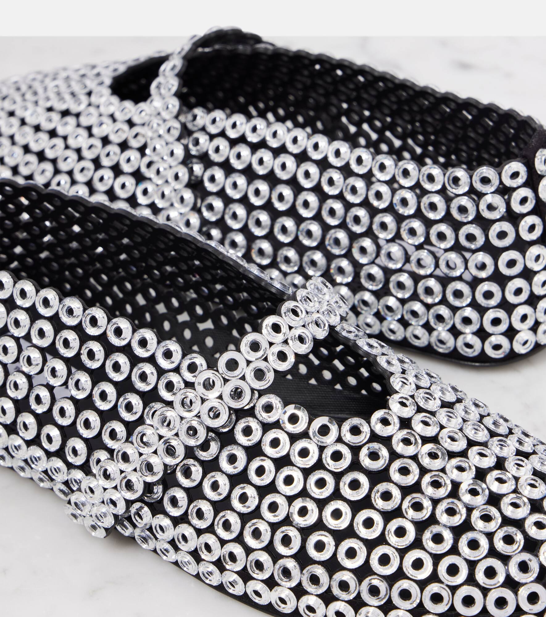 Eyelets suede ballet flats - 5