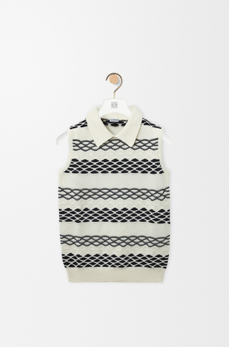 Vest in cotton jacquard 1