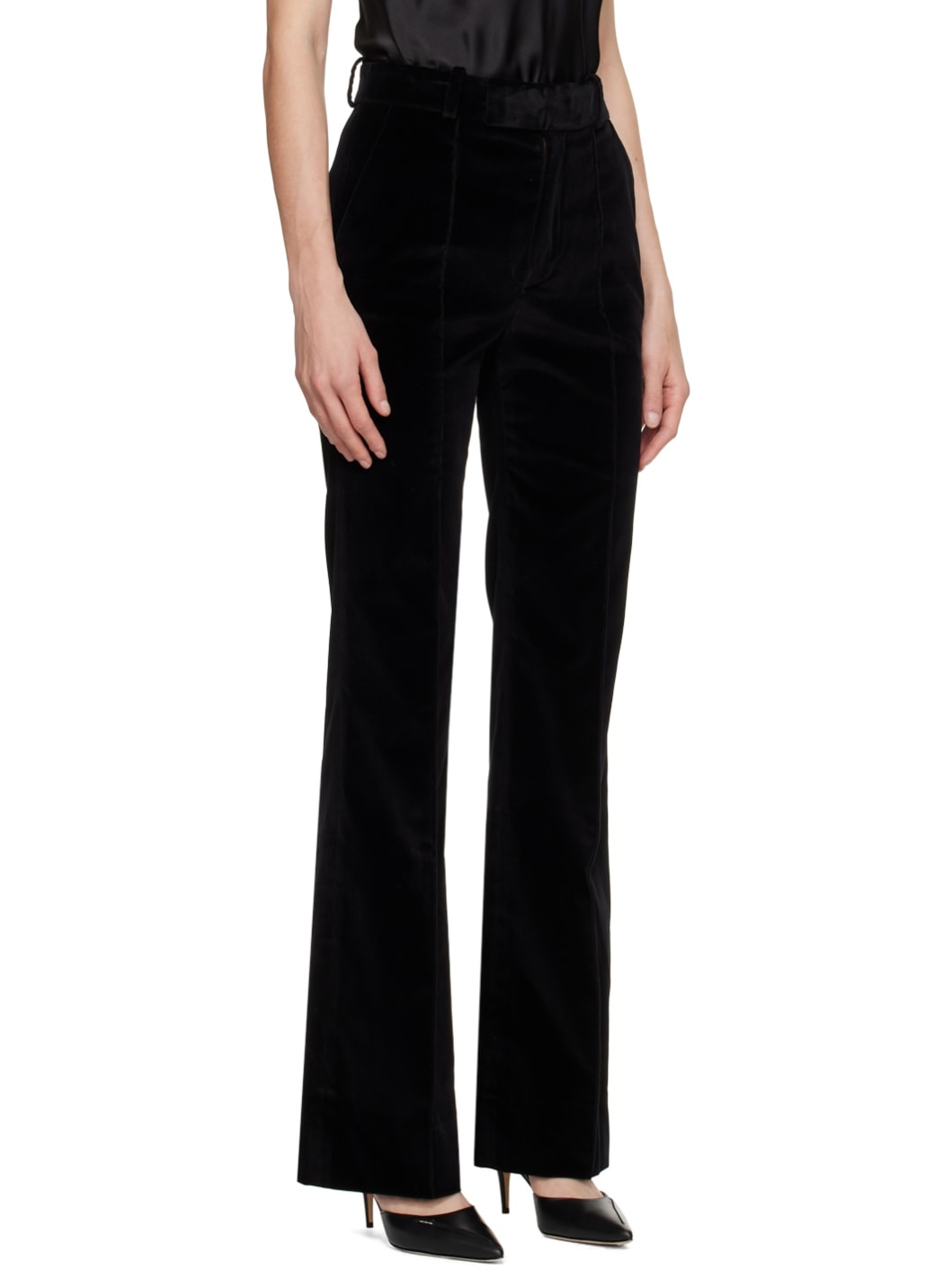 Black 'The Slim Stacked' Trousers - 2