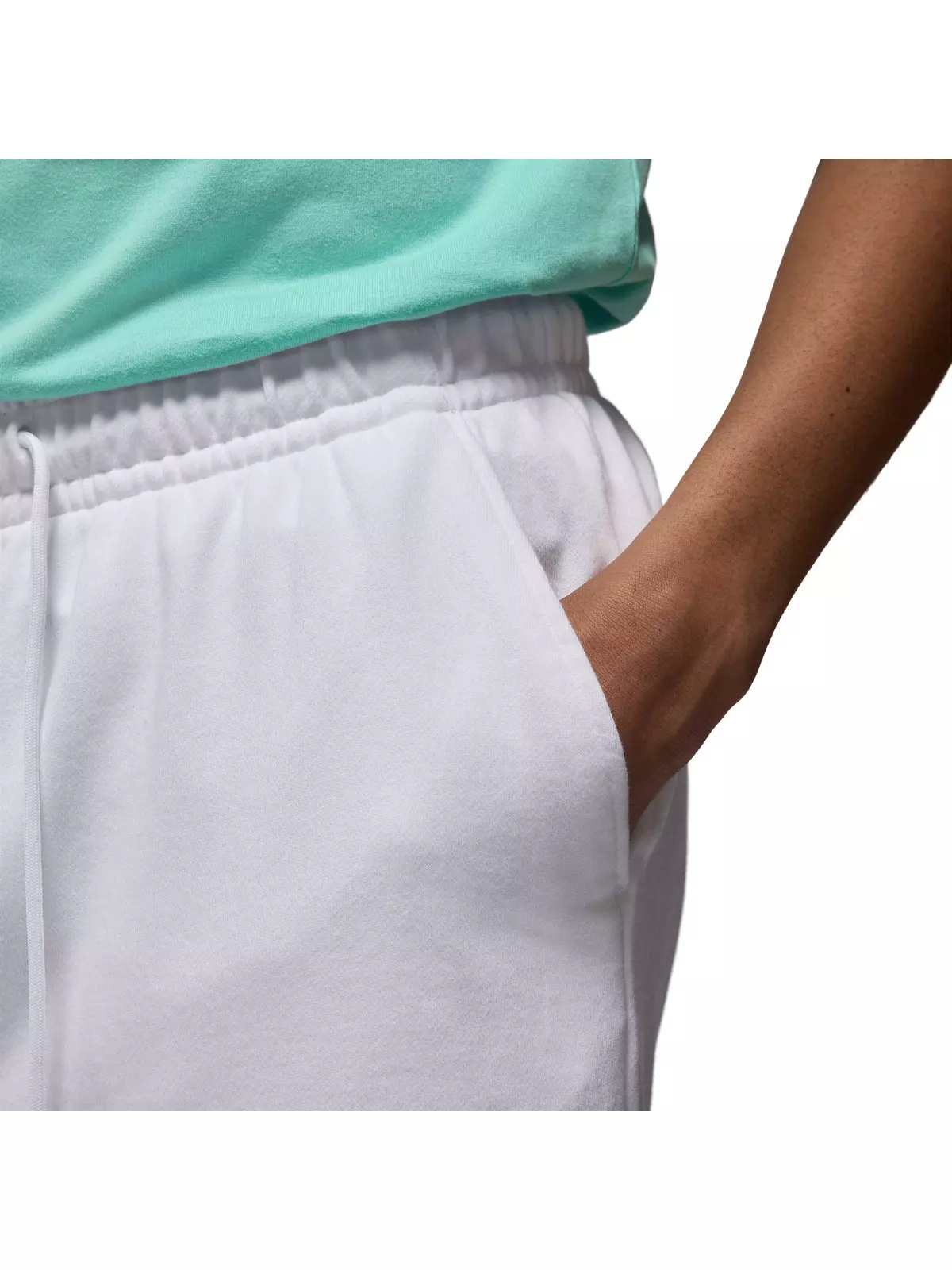 Men's Flight MVP Fleece Shorts -White - 4