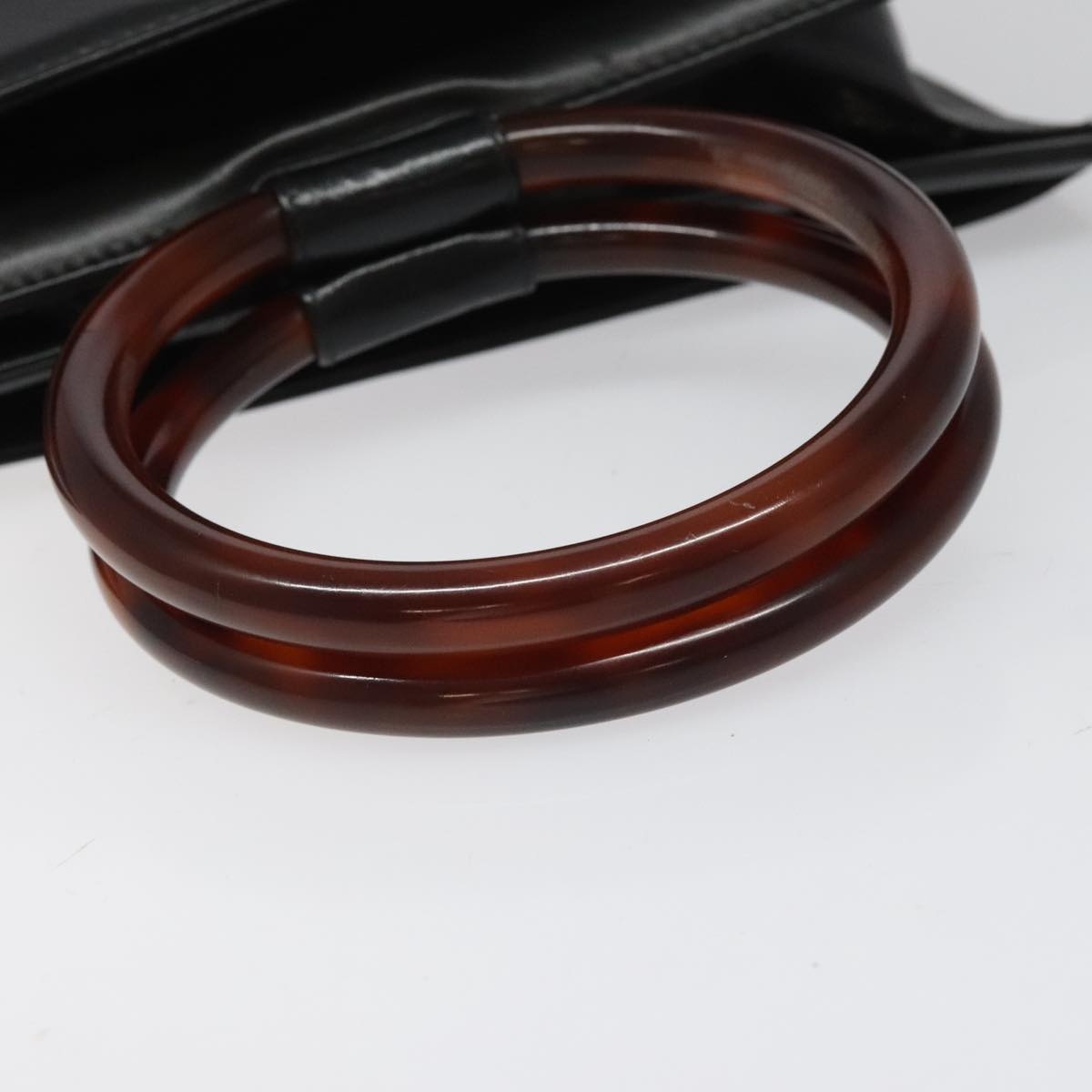 CHANEL Hand Bag Leather Black CC - 7
