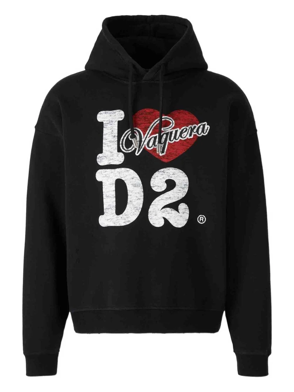 logo-print cotton hoodie - 1