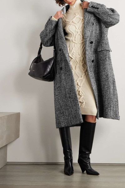 Isabel Marant Lojimiko oversized double-breasted wool-blend bouclé coat outlook