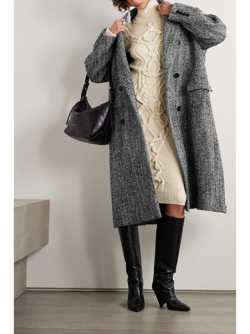 Isabel Marant Lojimiko oversized double-breasted wool-blend bouclé coat outlook