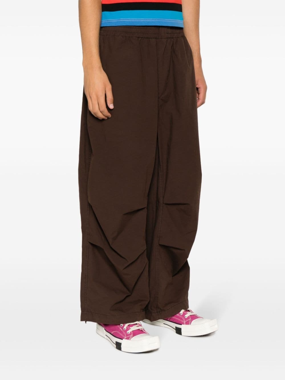 pull-on wide-leg trousers - 3