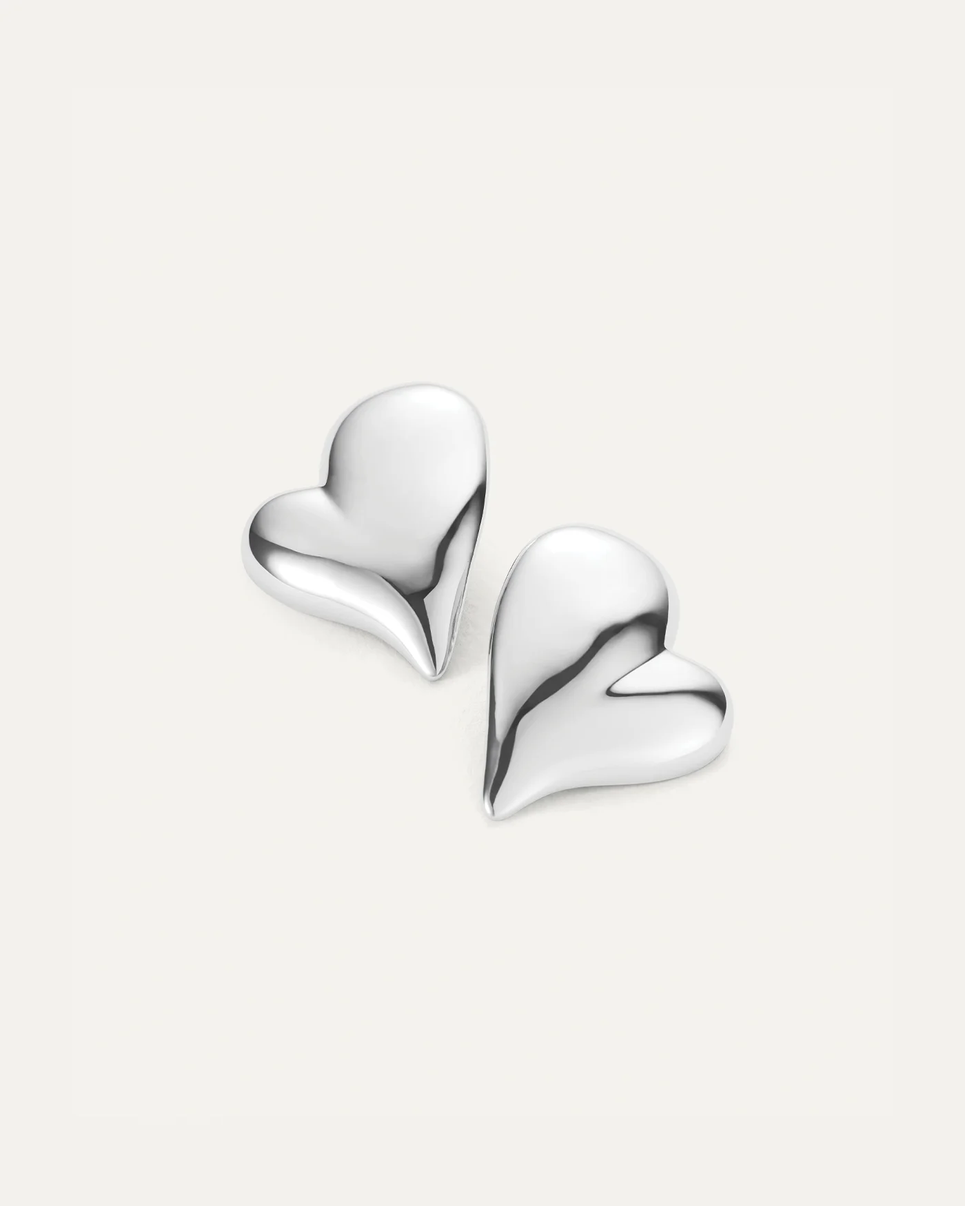 Mega Art Heart Button Earrings - 1