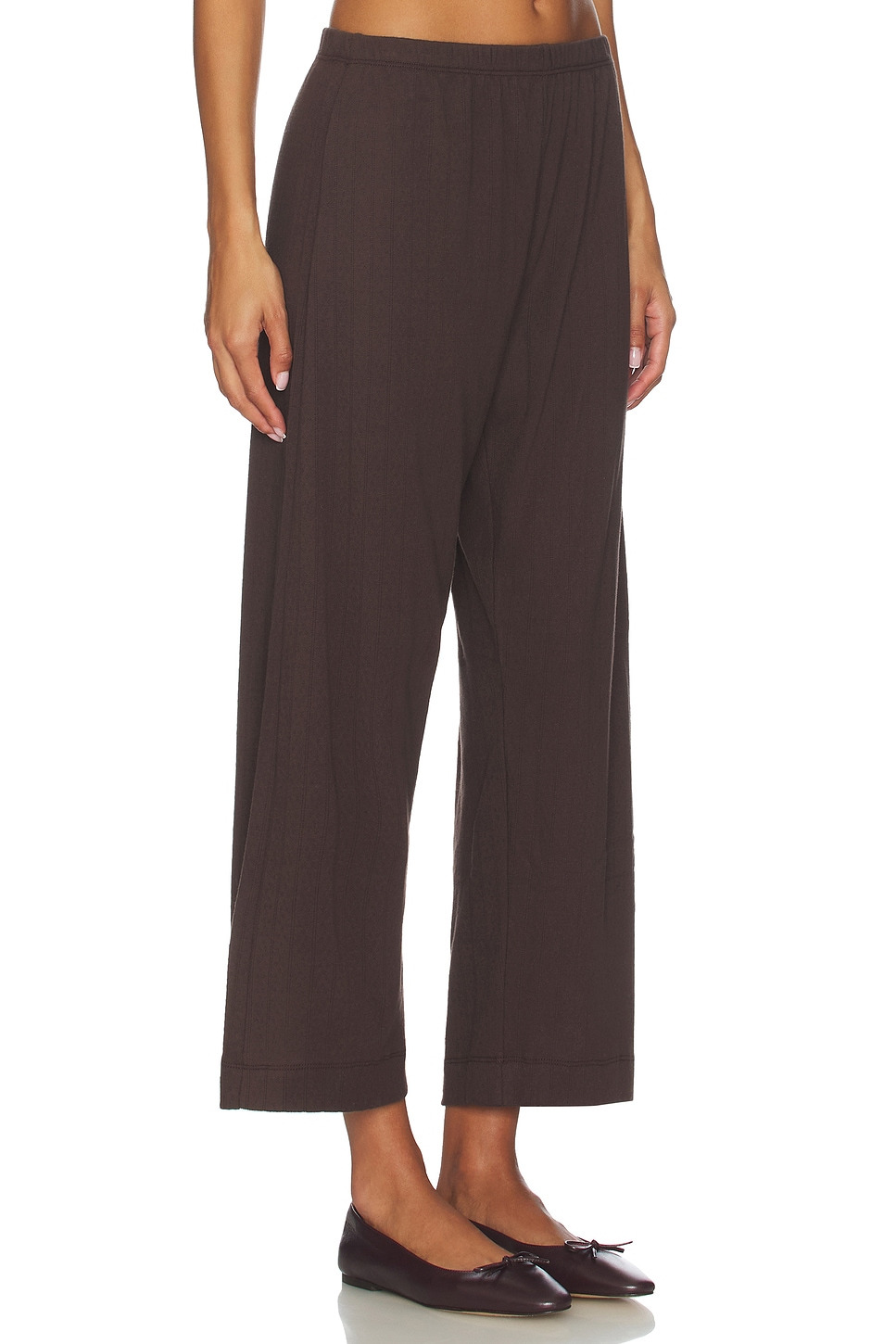 Pointelle Crop Wide Leg Pant - 2
