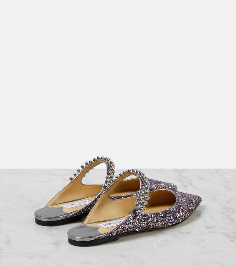 Bing embellished leather-trimmed mules 3