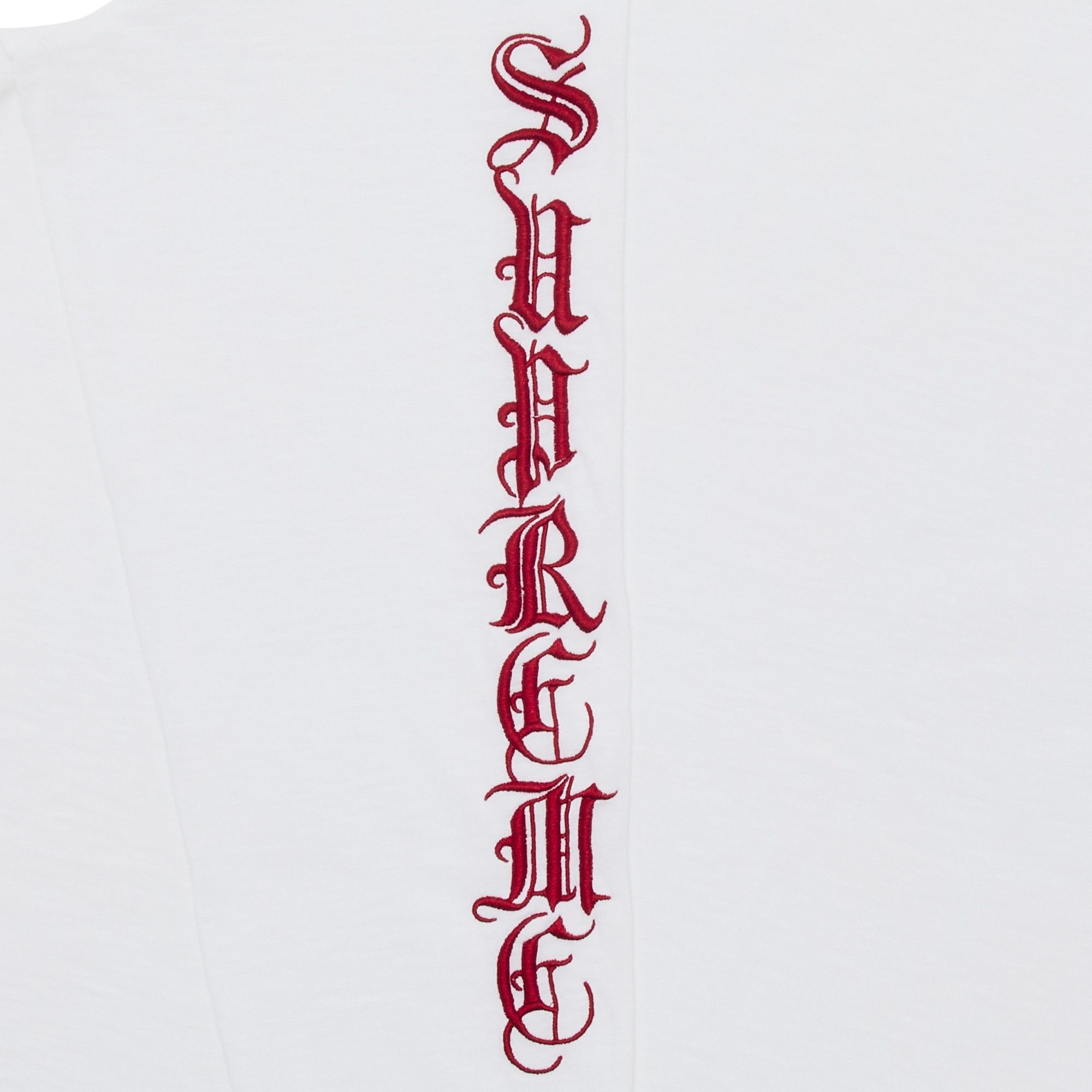 Supreme Supreme Old English Long-Sleeve Top 'White' | REVERSIBLE