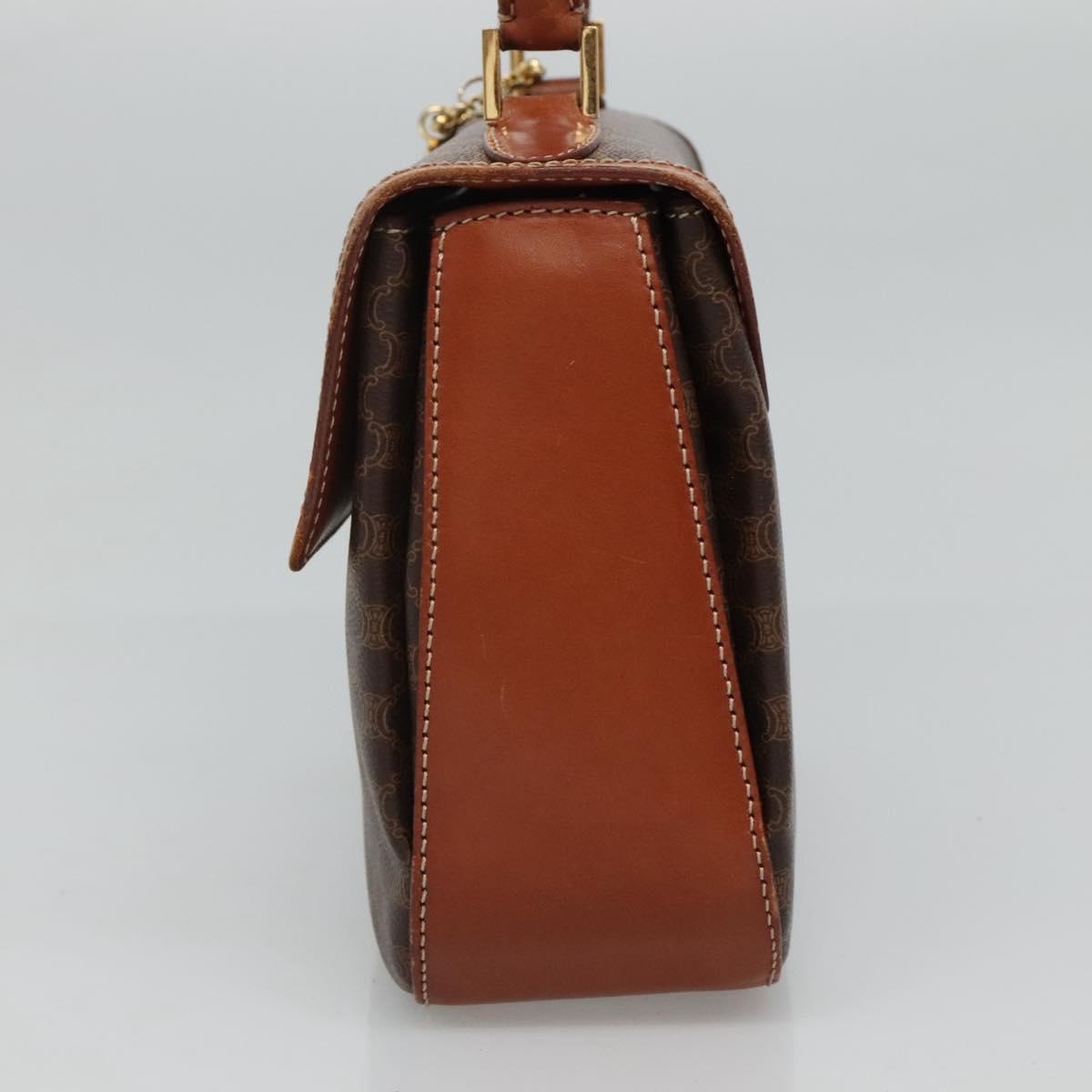 CELINE Macadam Canvas Hand Bag Pvc Leather Brown - 4