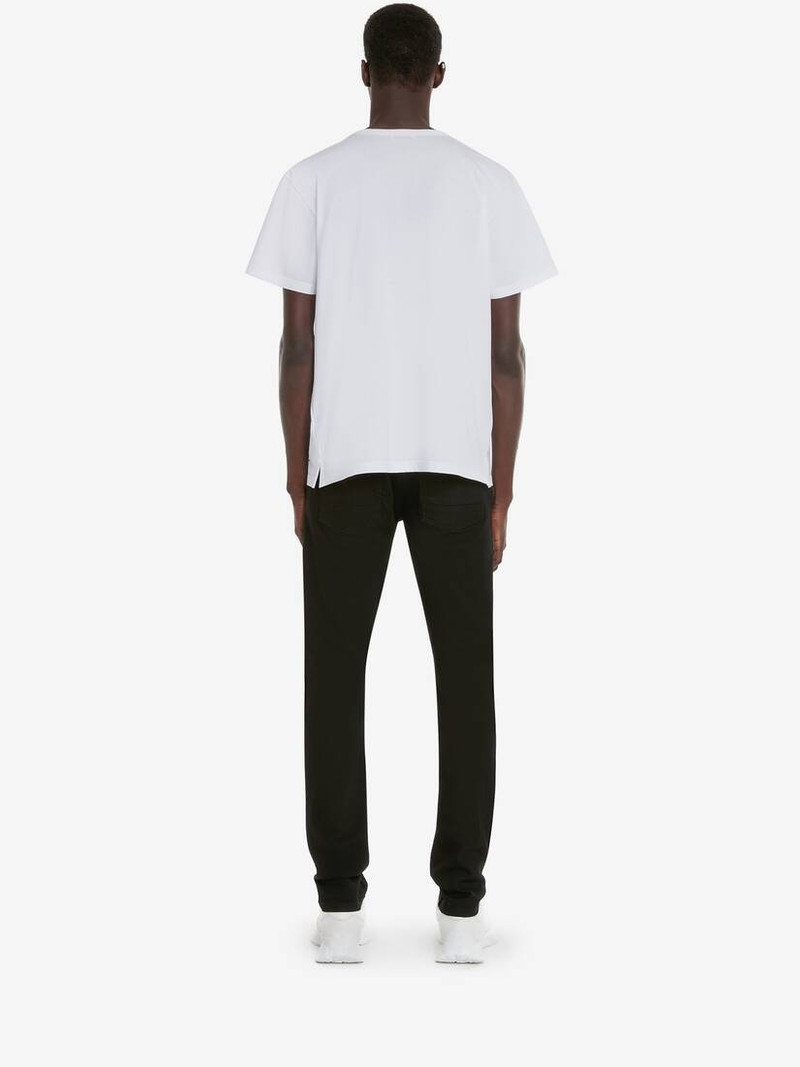 Men's Silhouette Skull T-shirt in White 4