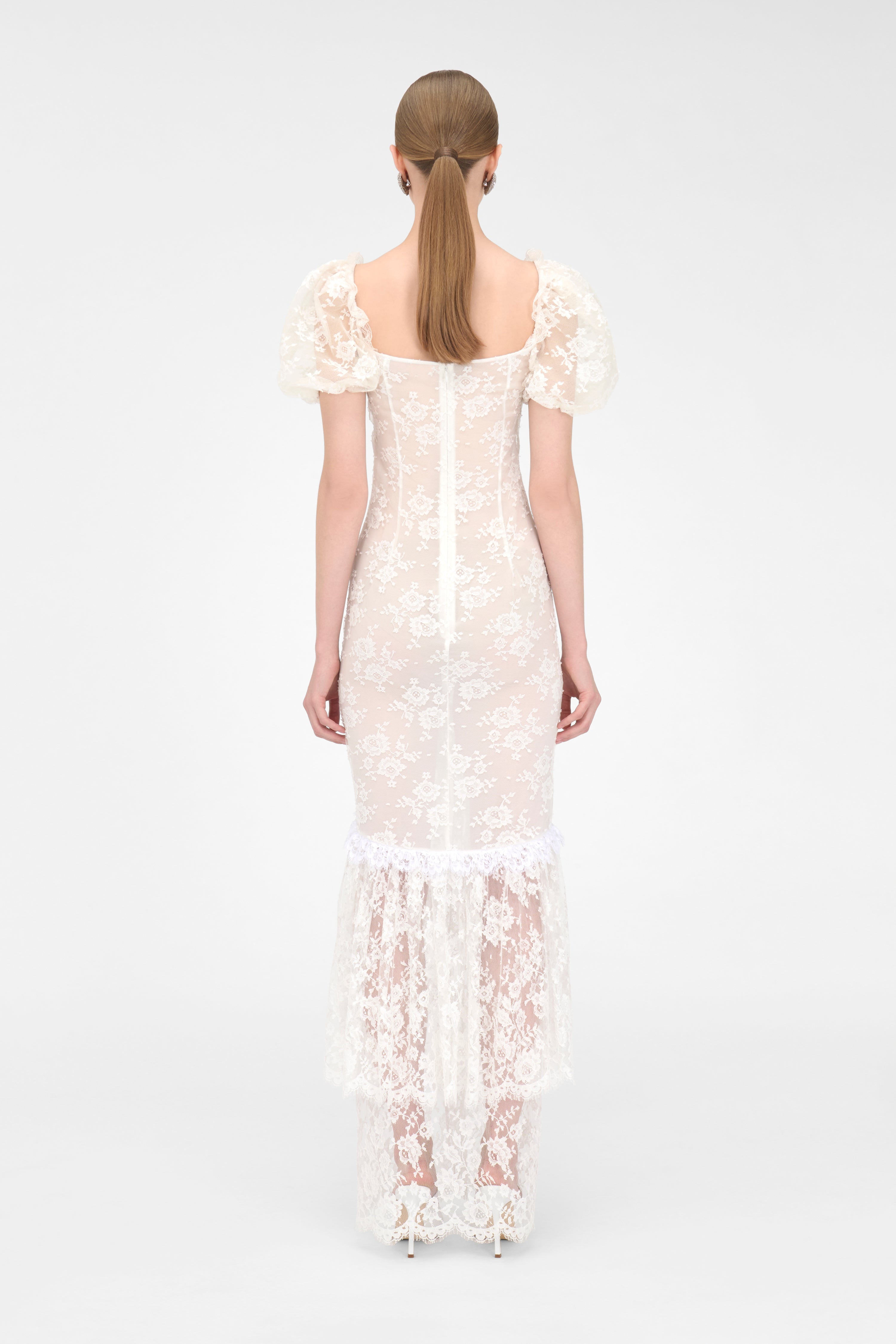 LACE DRESS WITH ROSE - 4