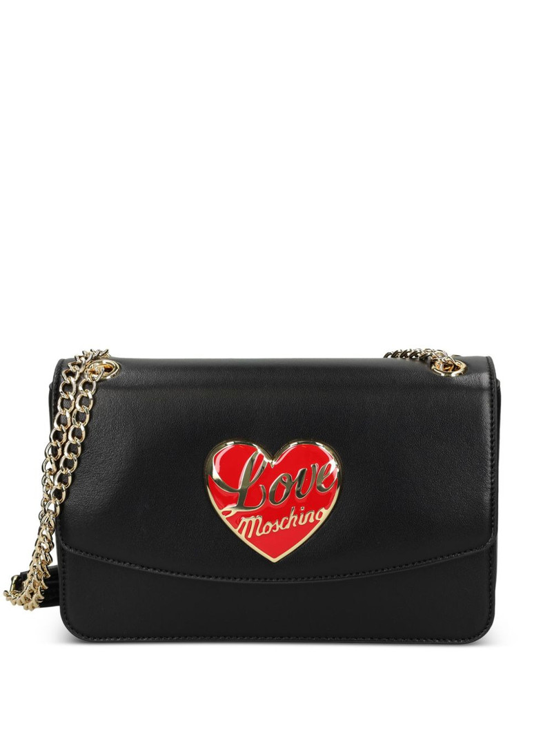 heart-plaque chain shoulder bag 1