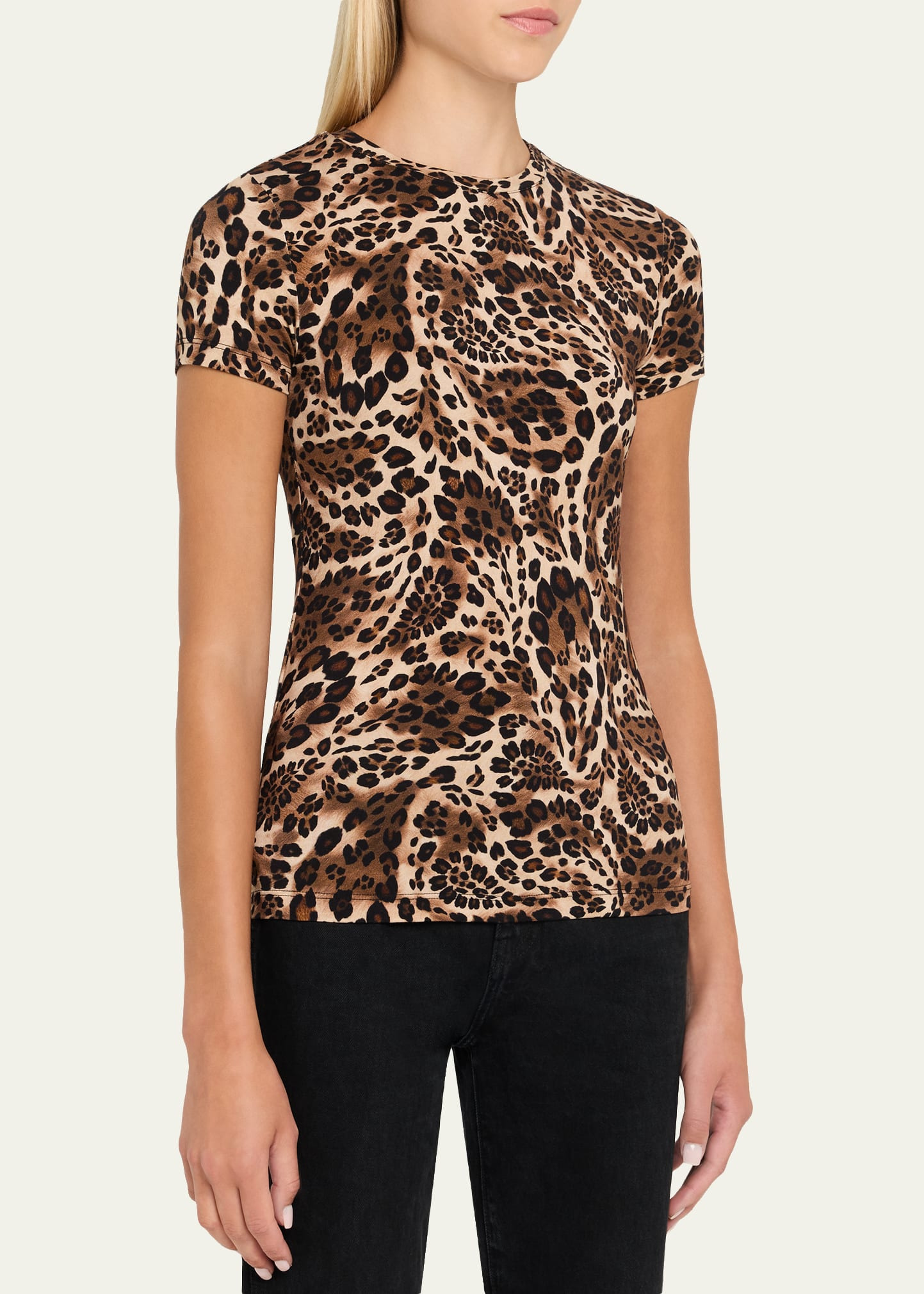 Ressi Short-Sleeve Leopard Paisley Tee - 4