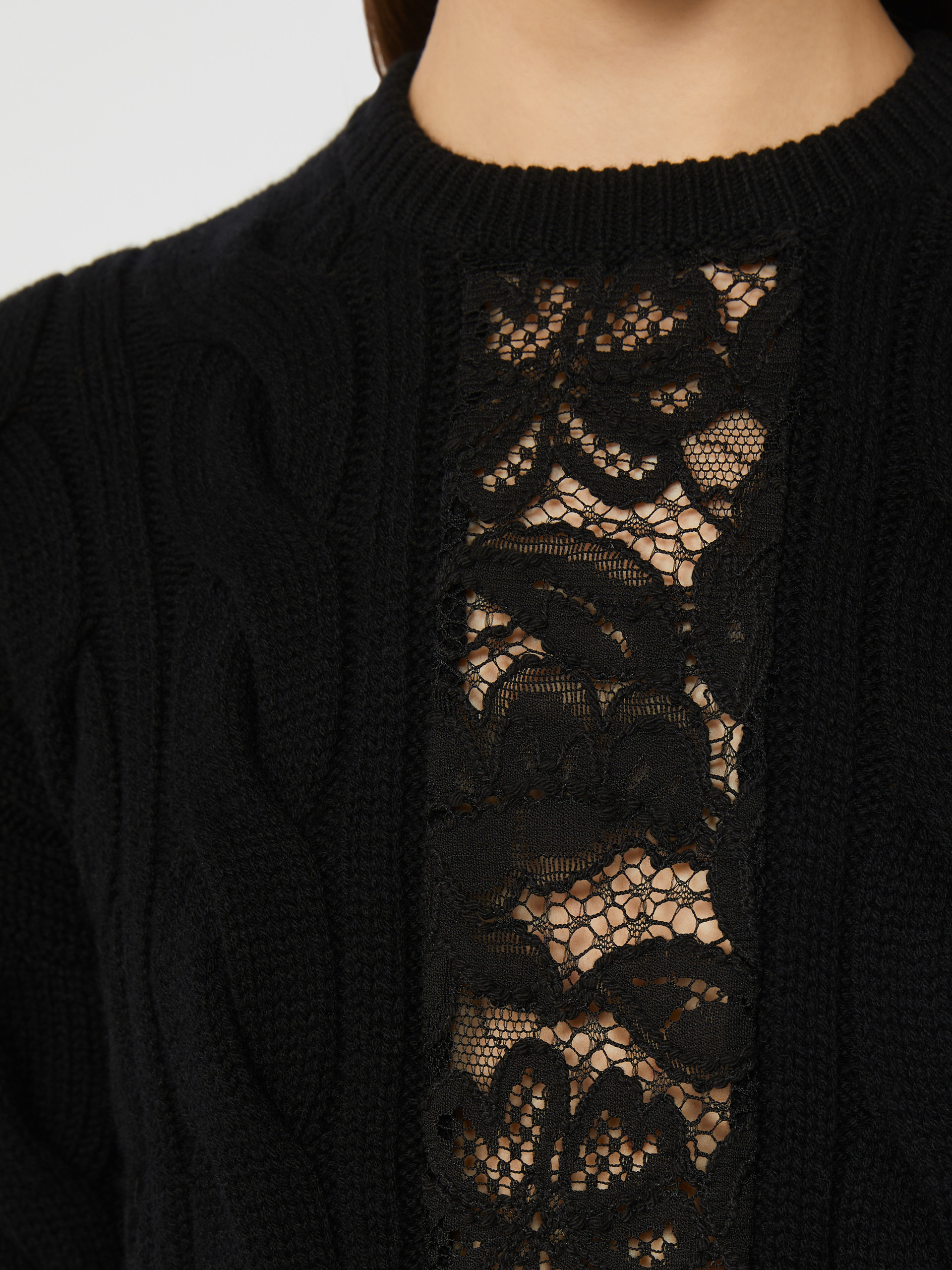 NOSTOC Wool and cashmere jumper with lace - 5
